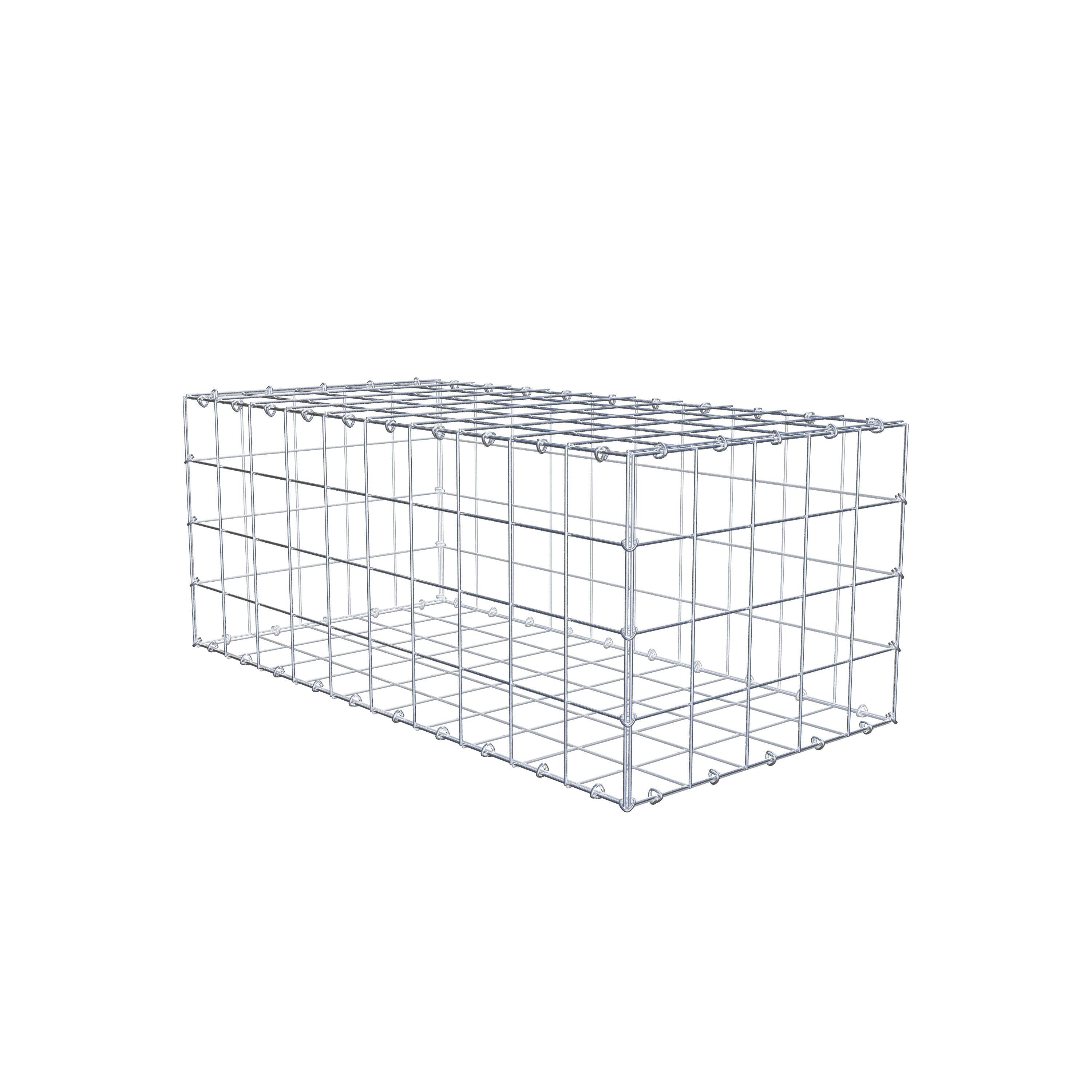 Gabion 100 cm x 40 cm x 50 cm (L x H x P), mailles 10 cm x 10 cm, anneau en C