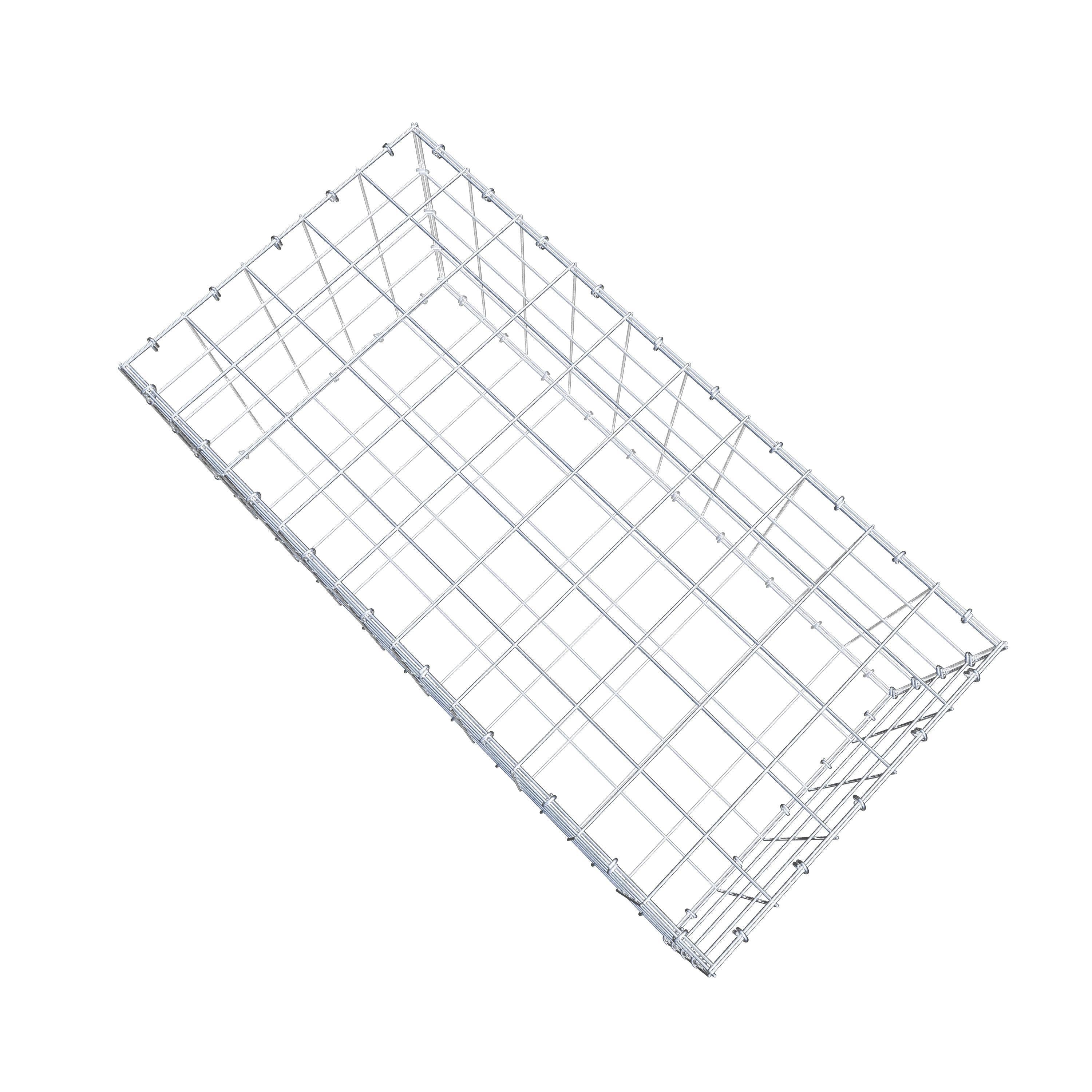 Gabion 100 cm x 40 cm x 50 cm (L x H x P), mailles 10 cm x 10 cm, anneau en C