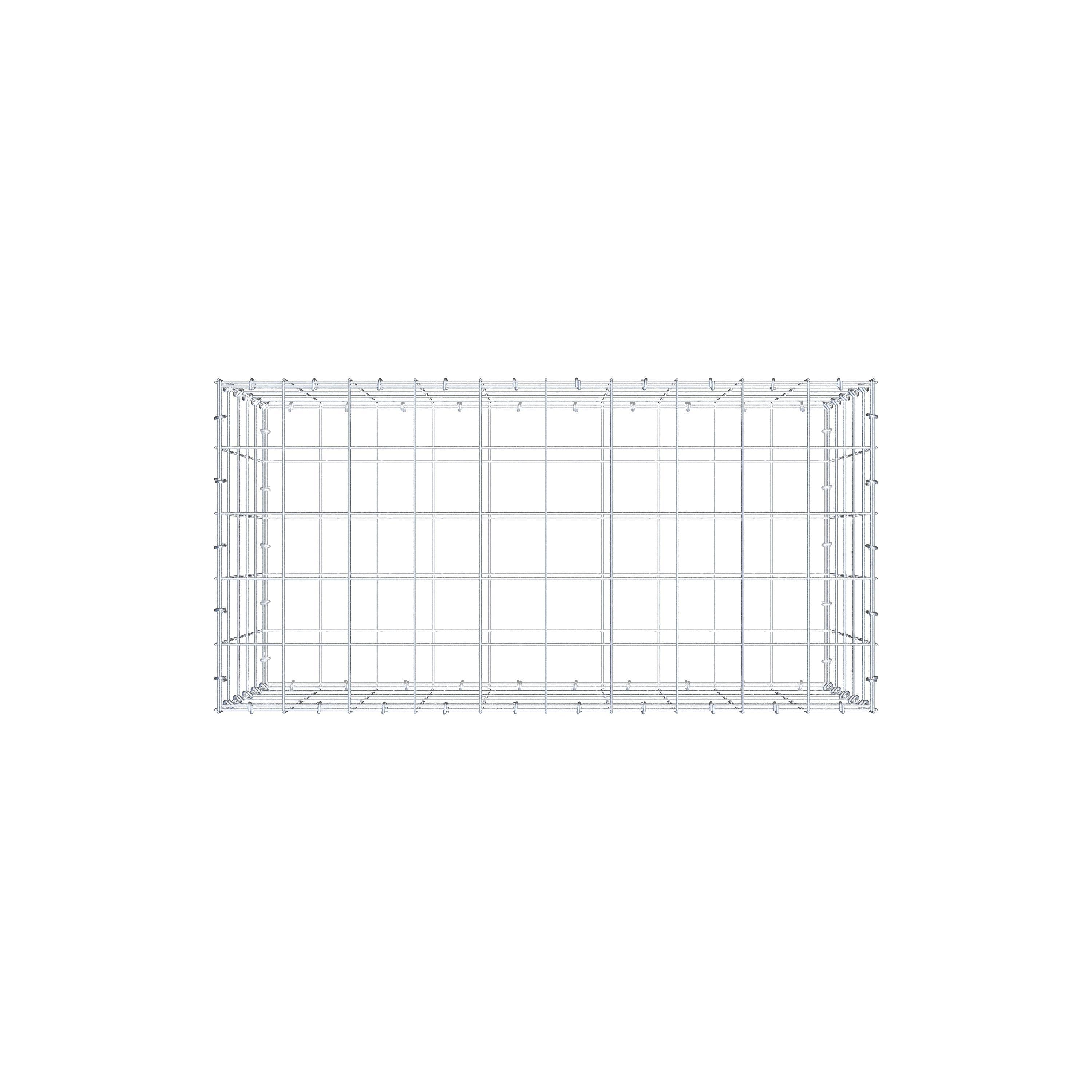Gabion 100 cm x 50 cm x 50 cm (L x H x D), maskestørrelse 10 cm x 10 cm, C-ring