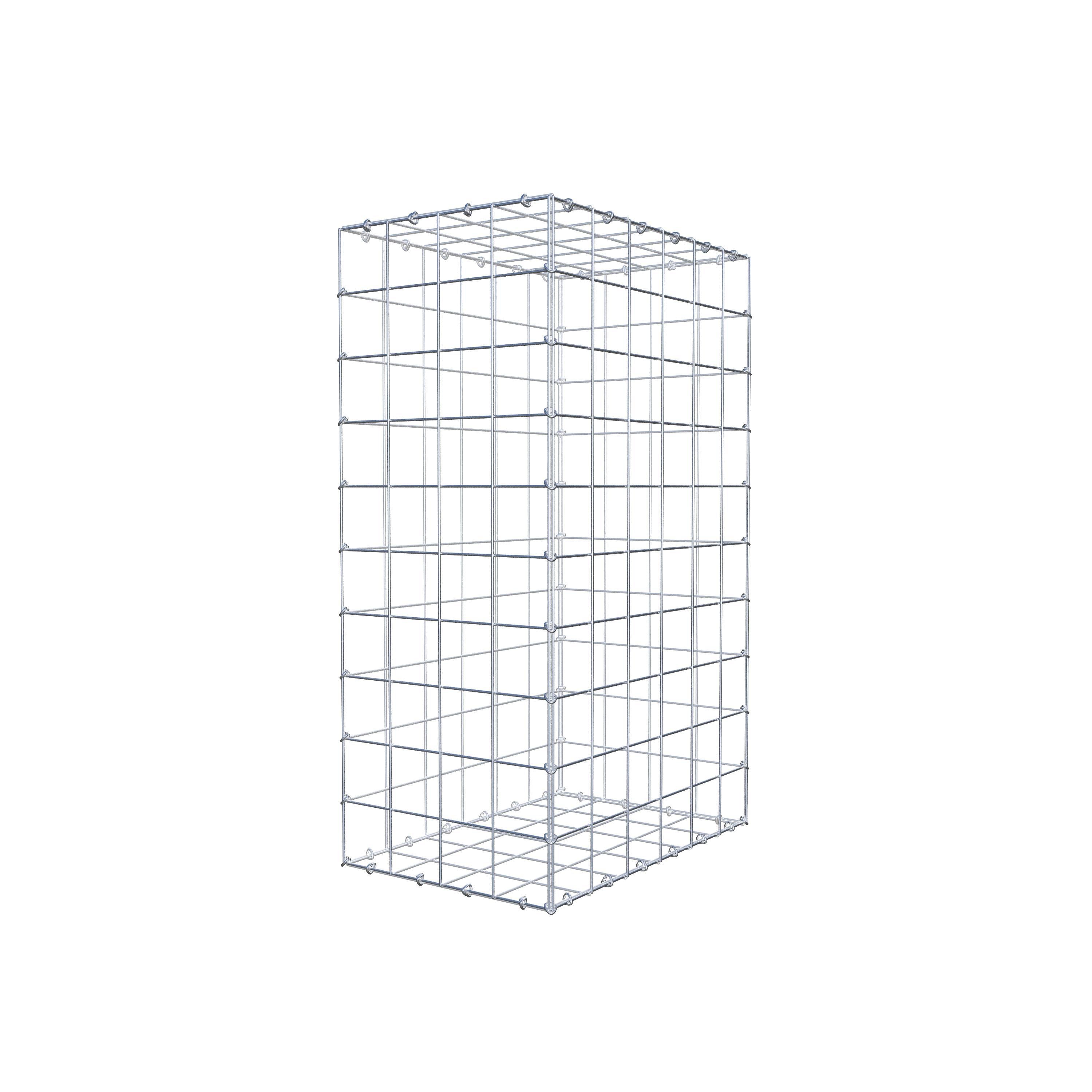 Gabion 100 cm x 60 cm x 40 cm (L x H x P), mailles 10 cm x 10 cm, anneau en C