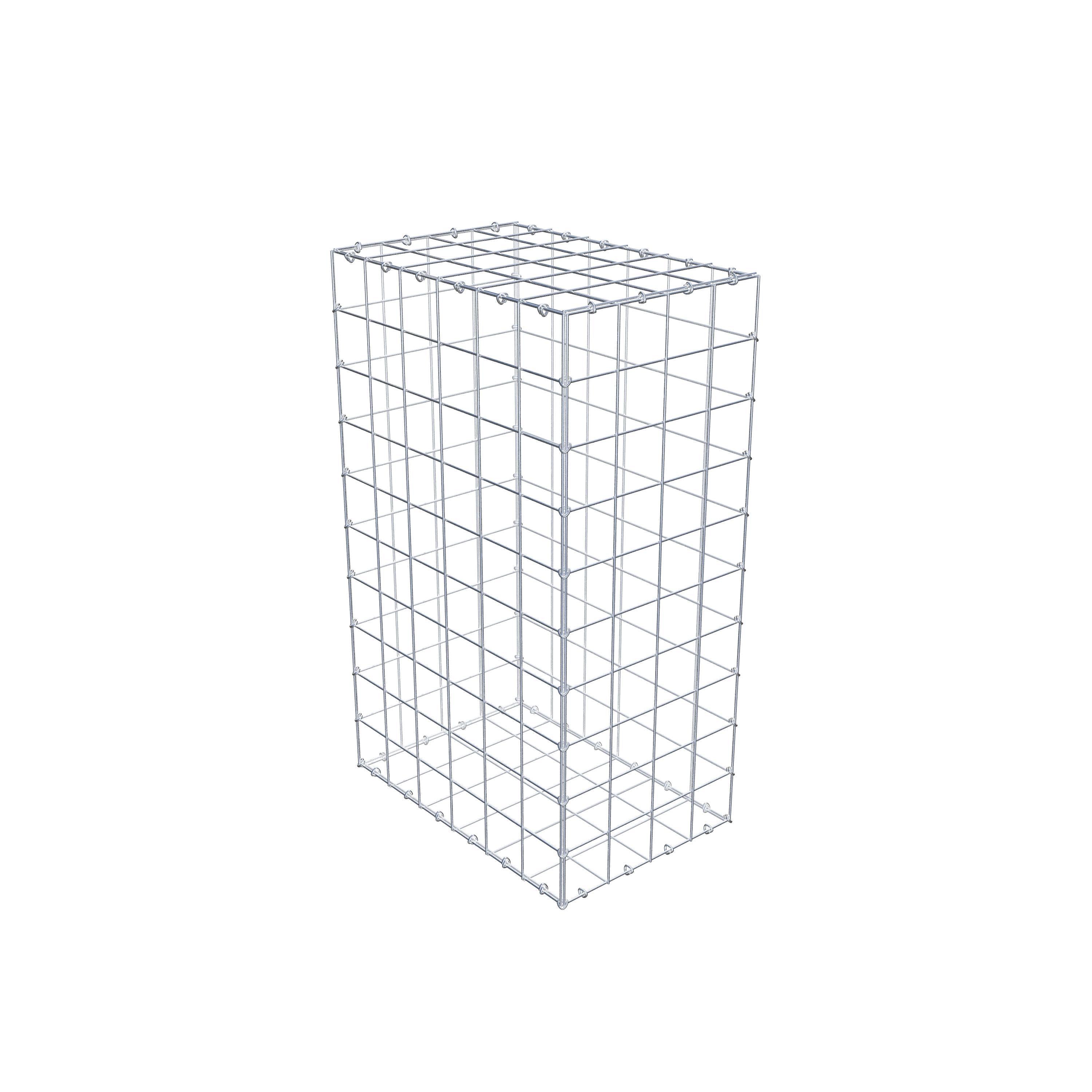 Gabion 100 cm x 60 cm x 40 cm (L x H x P), mailles 10 cm x 10 cm, anneau en C