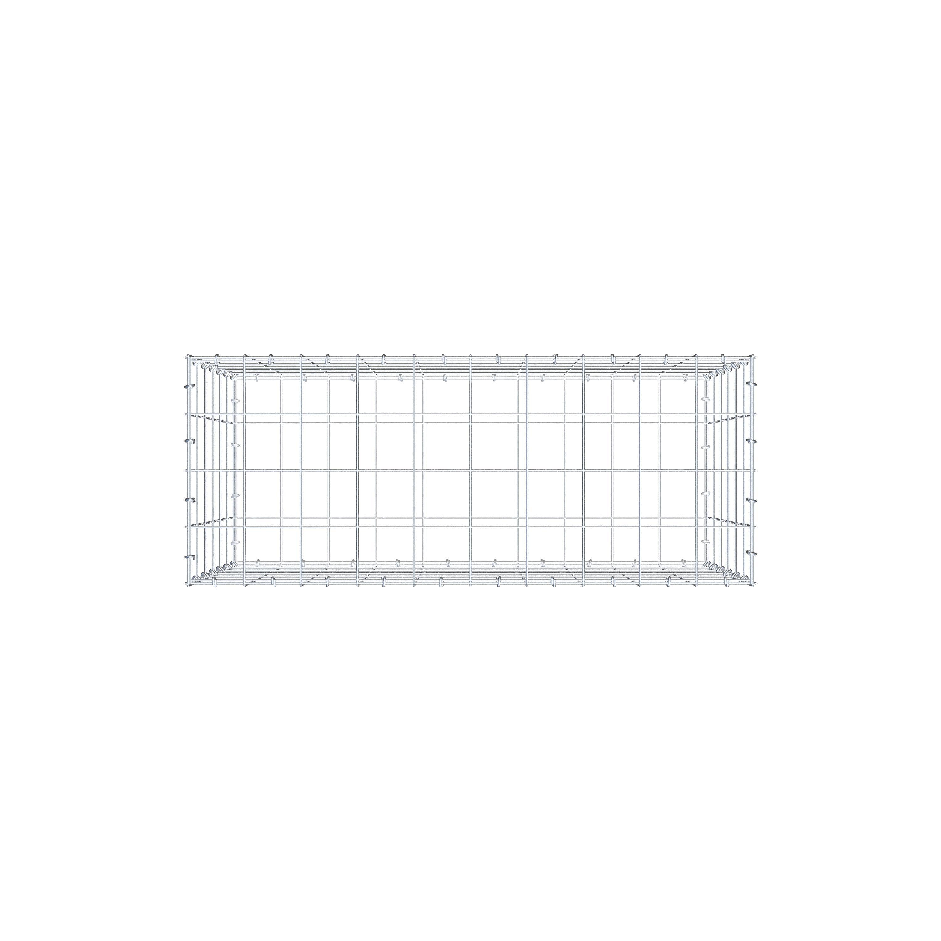 Gabion 100 cm x 60 cm x 40 cm (L x H x P), mailles 10 cm x 10 cm, anneau en C