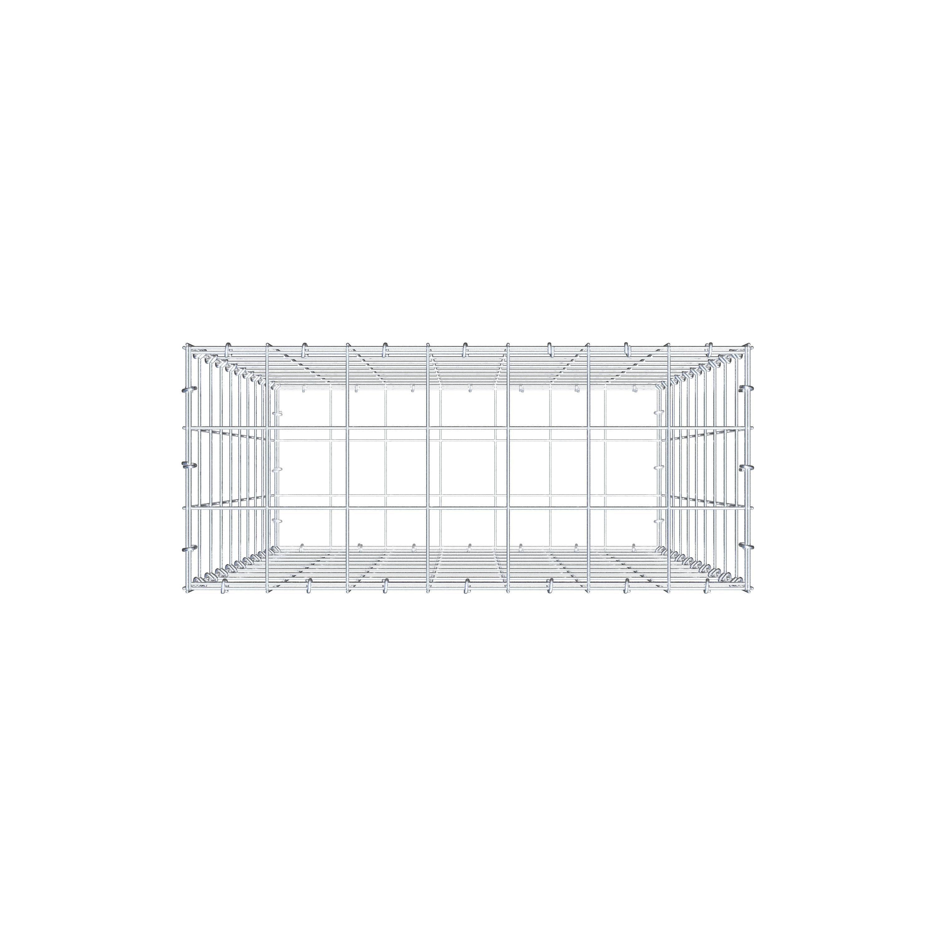 Schanskorf 100 cm x 70 cm x 30 cm (L x H x D), maaswijdte 10 cm x 10 cm, C-ring
