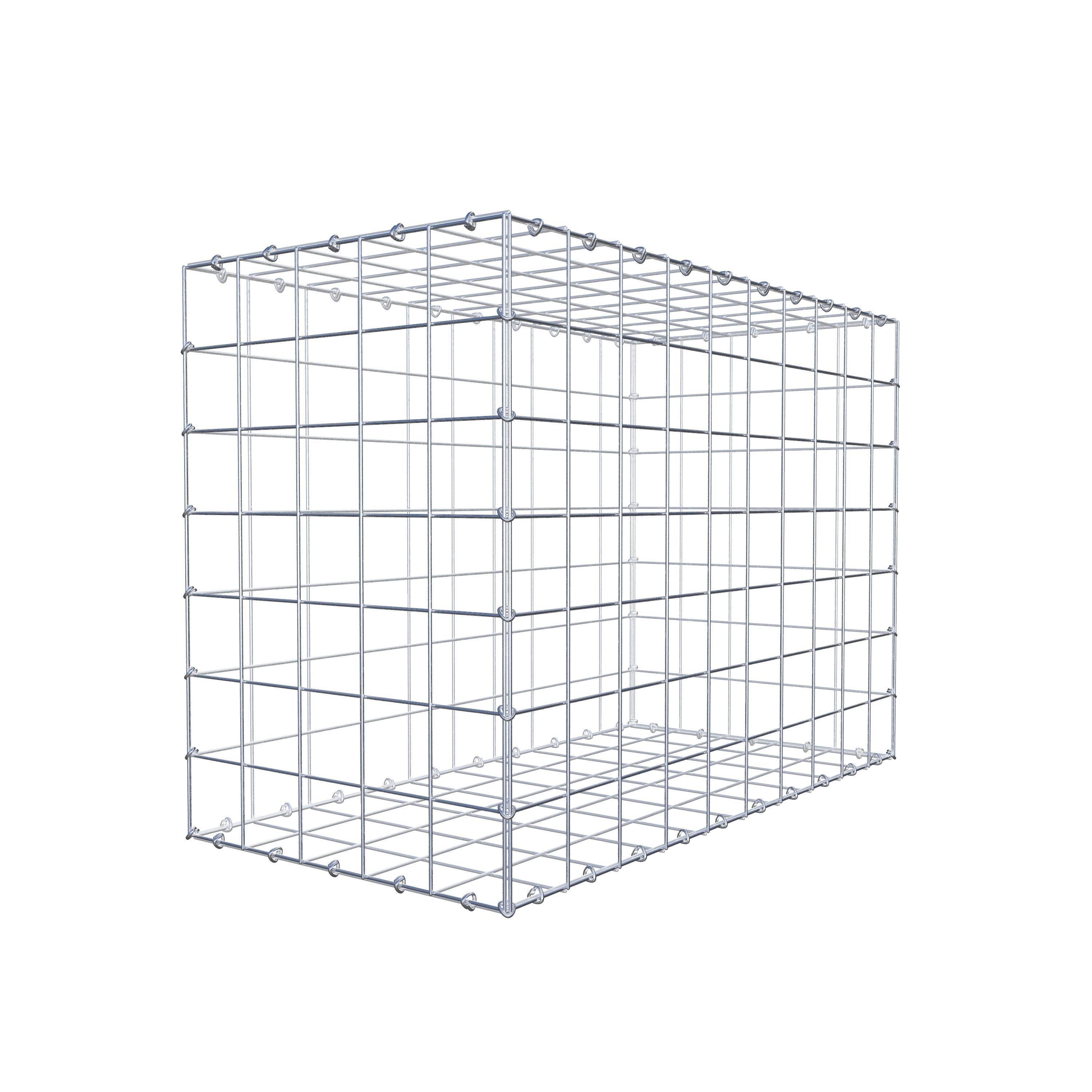 Gabbione 100 cm x 70 cm x 50 cm (L x H x P), maglia 10 cm x 10 cm, anello a C
