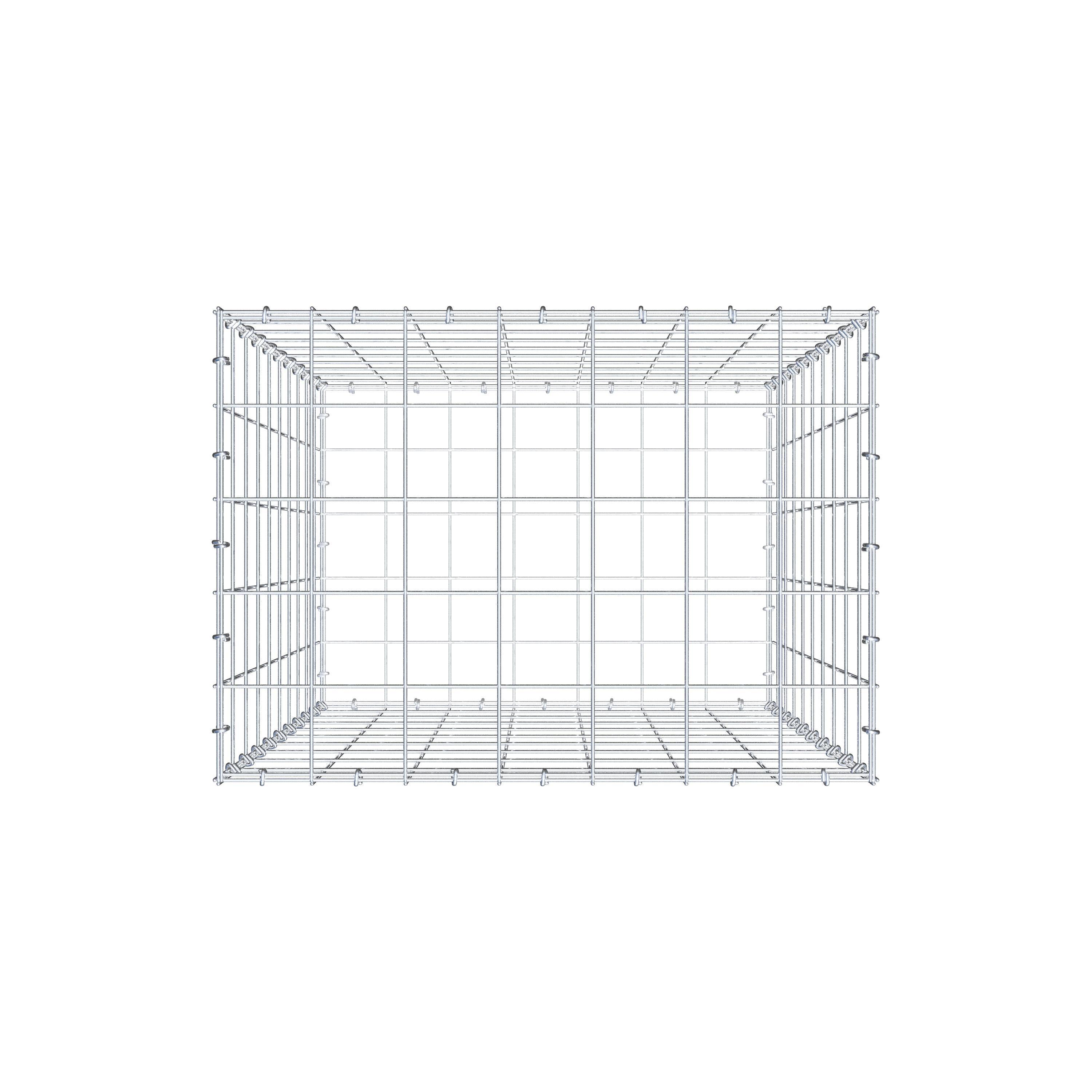 Gabbione 100 cm x 70 cm x 50 cm (L x H x P), maglia 10 cm x 10 cm, anello a C