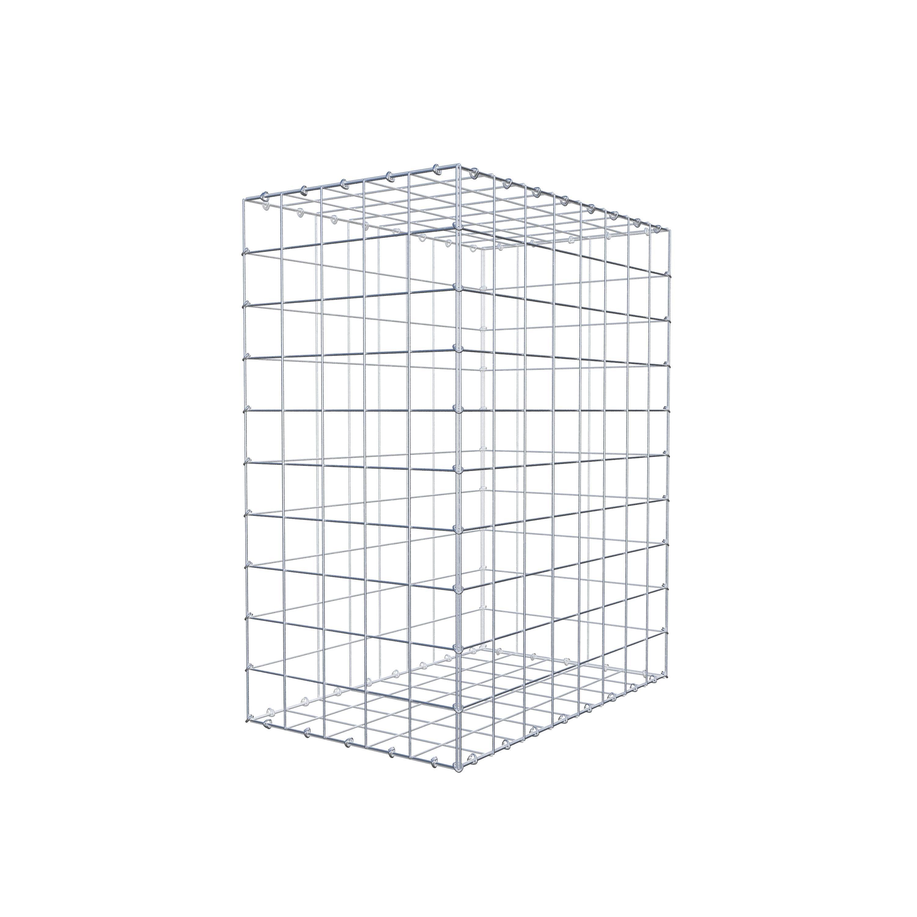 Gabion 100 cm x 80 cm x 50 cm (L x H x D), maskestørrelse 10 cm x 10 cm, C-ring