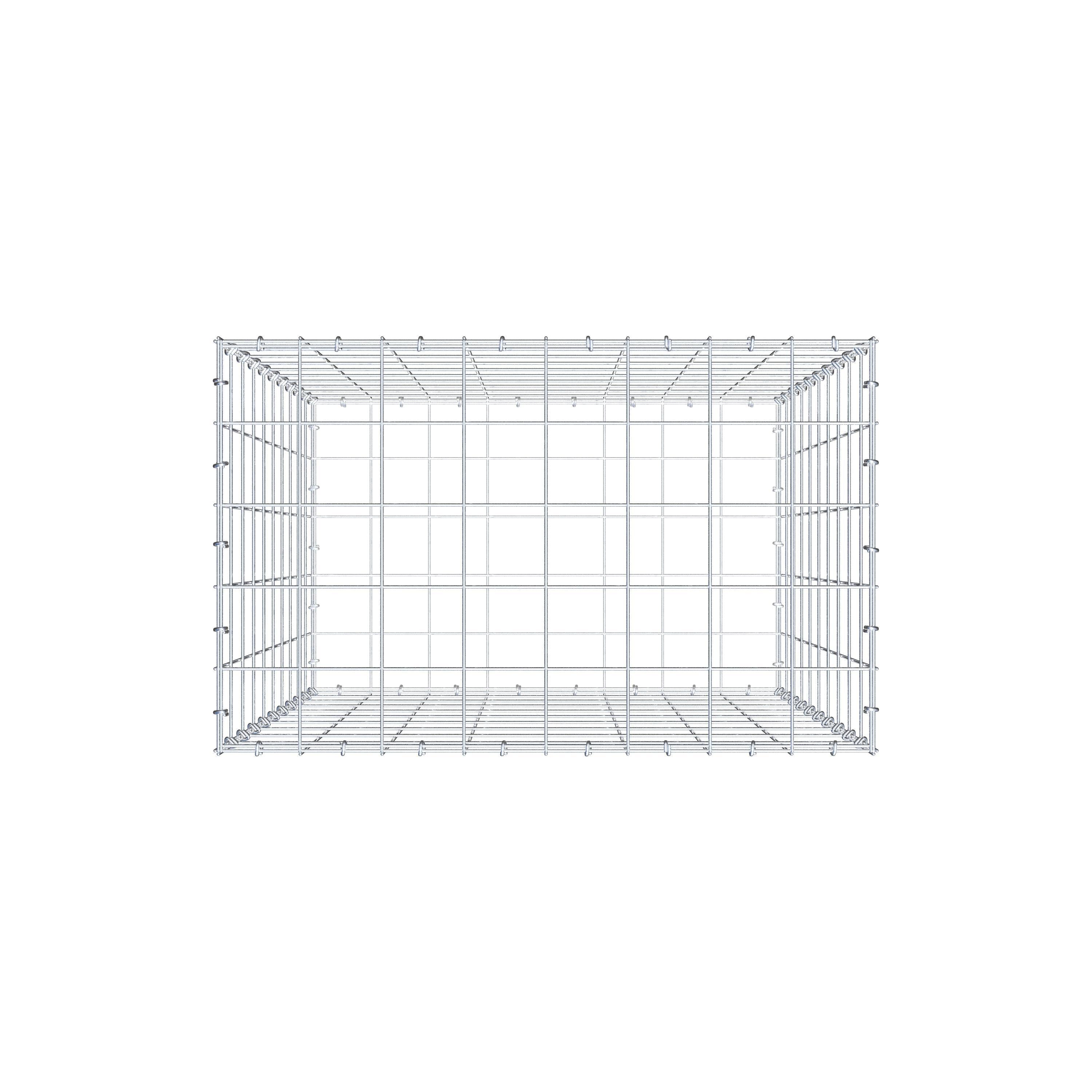 Gabion 100 cm x 80 cm x 50 cm (L x H x D), maskestørrelse 10 cm x 10 cm, C-ring
