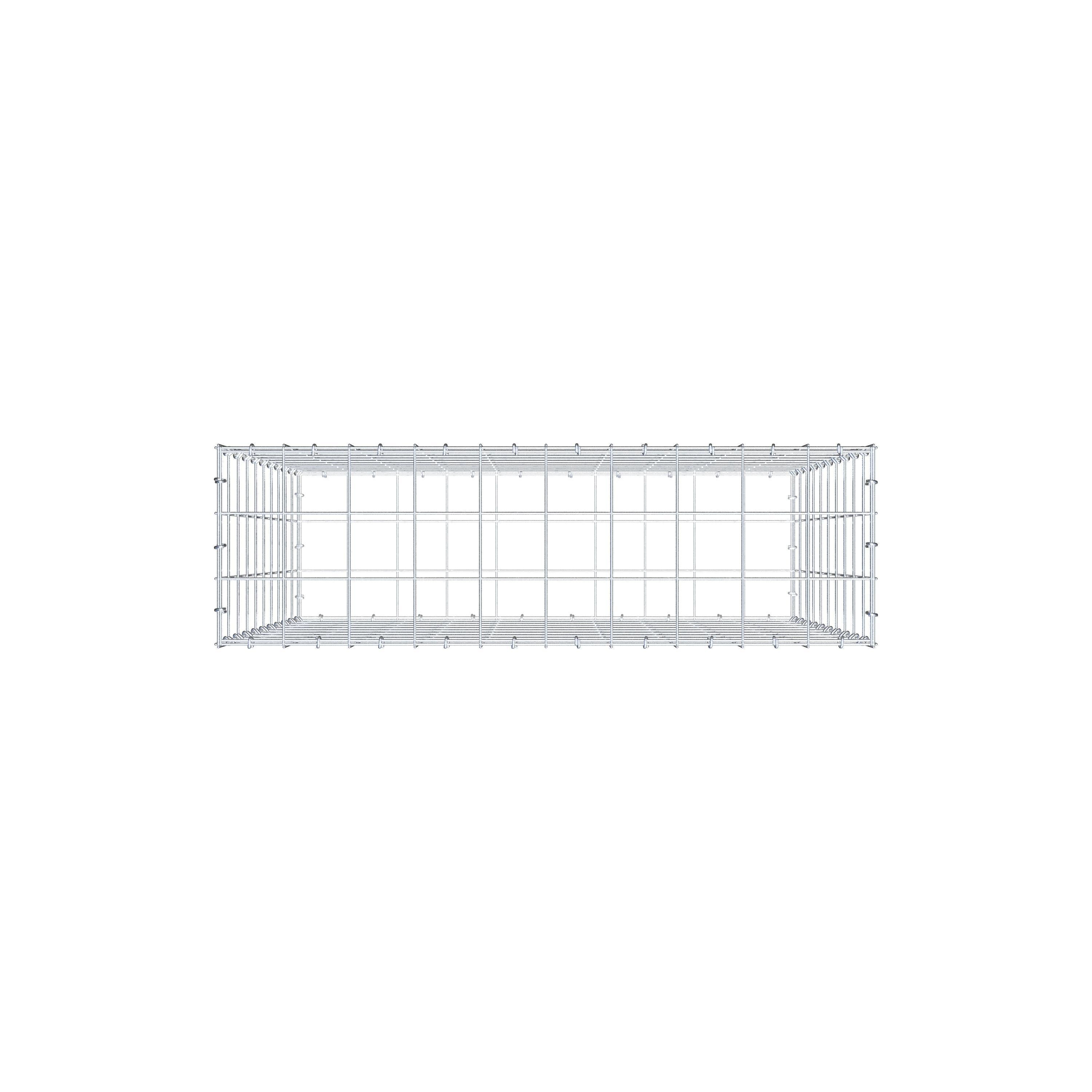 Gabion 100 cm x 100 cm x 30 cm (L x H x P), mailles 10 cm x 10 cm, anneau en C