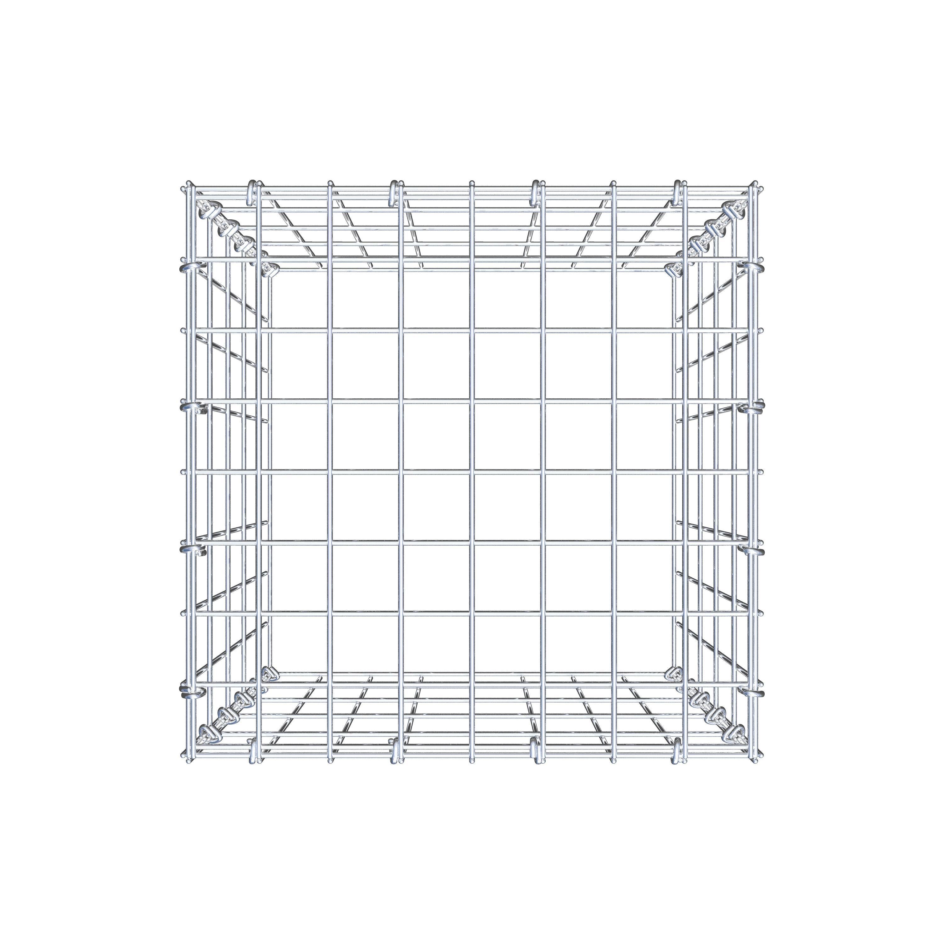 Mounted gabion type 3 50 cm x 40 cm x 40 cm (L x H x D), mesh size 5 cm x 10 cm, C-ring