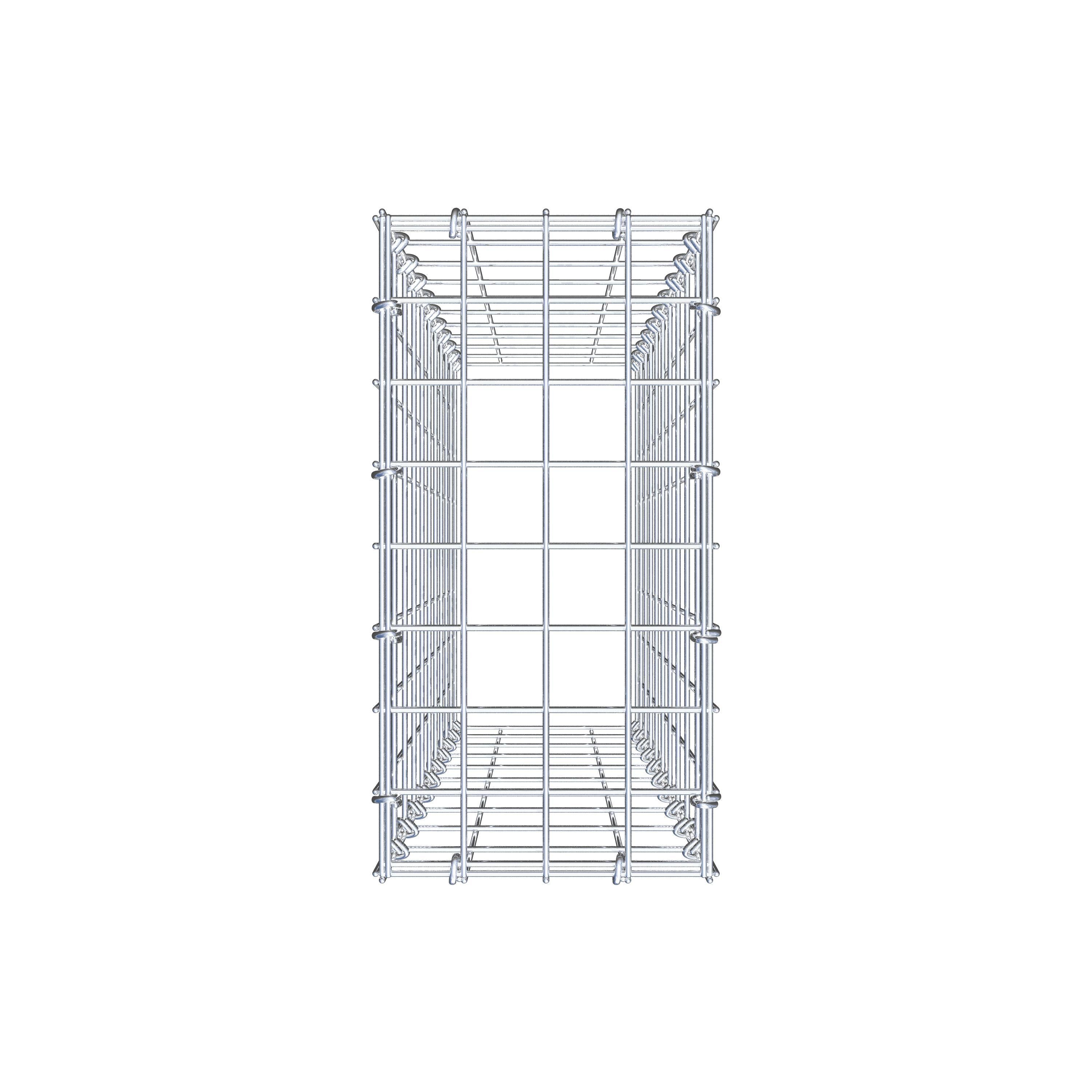 Gabbione aggiuntivo di tipo 3 100 cm x 20 cm x 40 cm (L x H x P), maglia 5 cm x 10 cm, anello a C