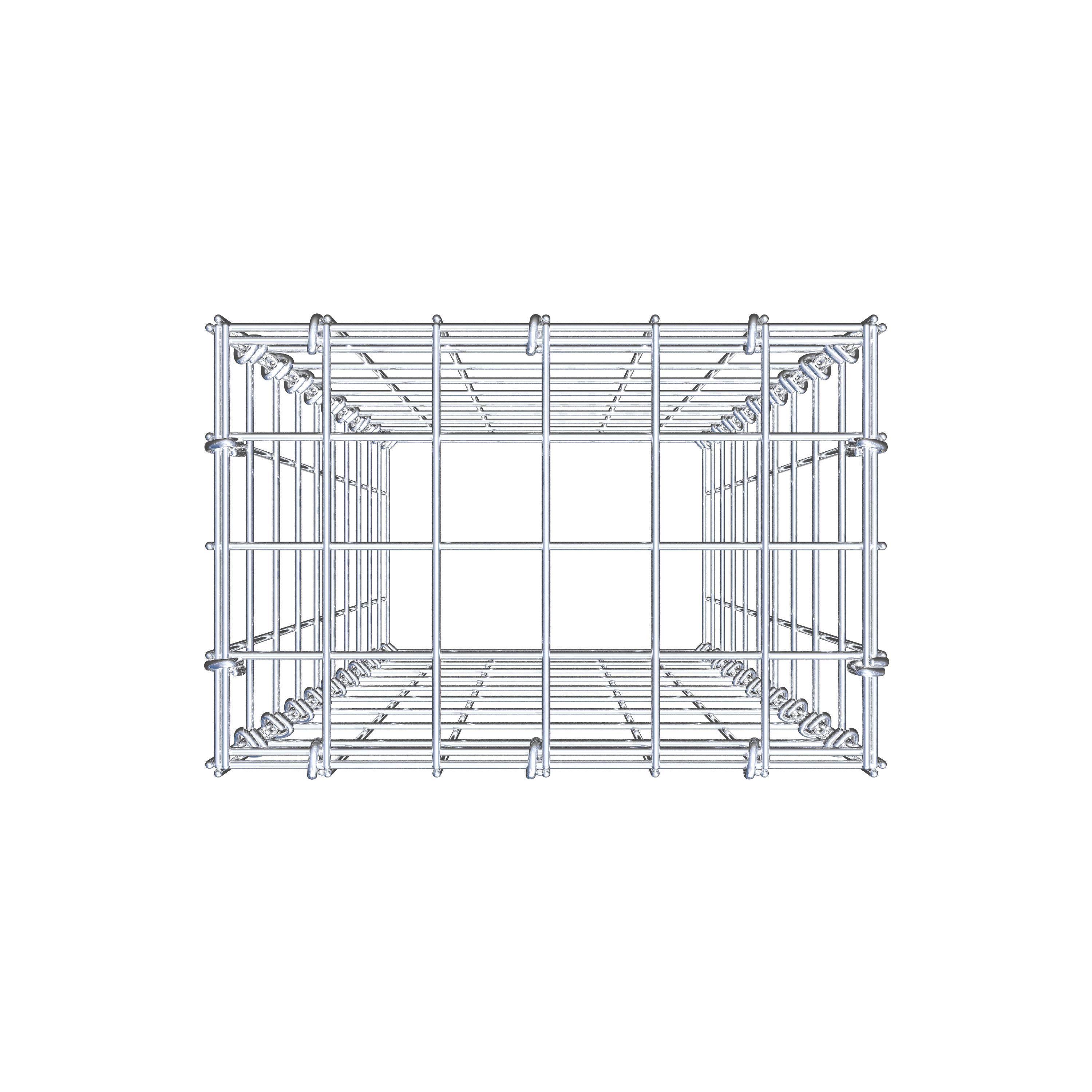 Type 3 oplegkorf 100 cm x 30 cm x 20 cm (L x H x D), maaswijdte 5 cm x 10 cm, C-ring