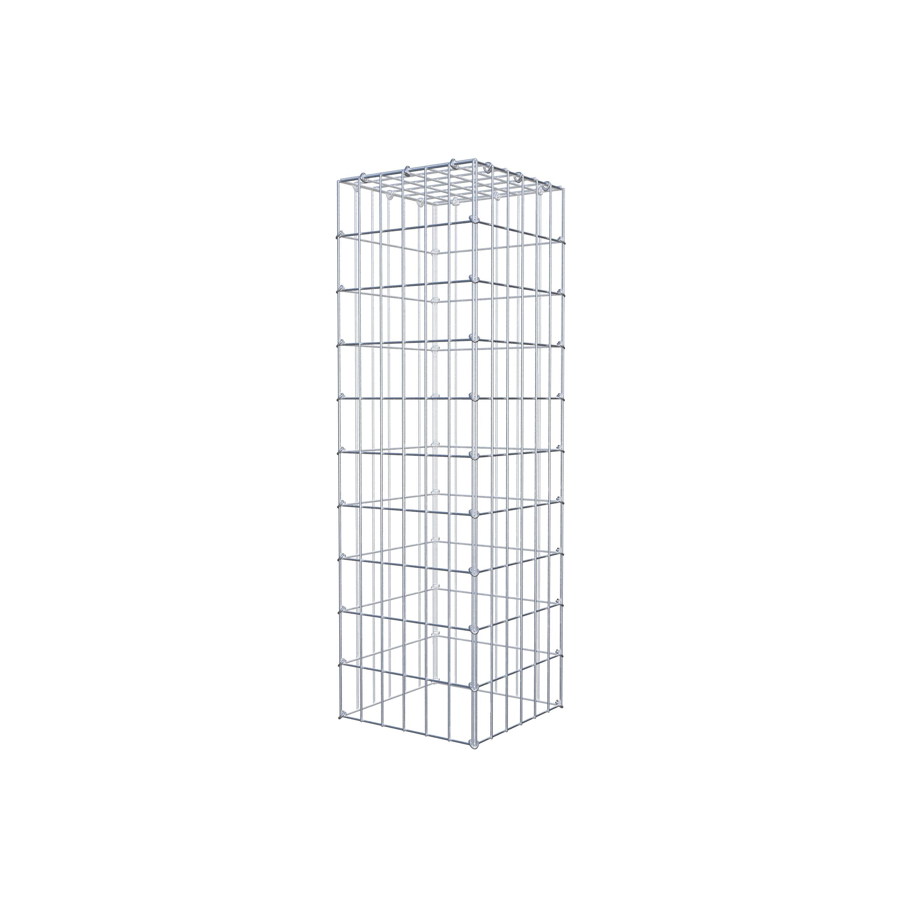 Typ 3 påbyggnadsgabion 100 cm x 30 cm x 30 cm (L x H x D), maskstorlek 5 cm x 10 cm, C-ring