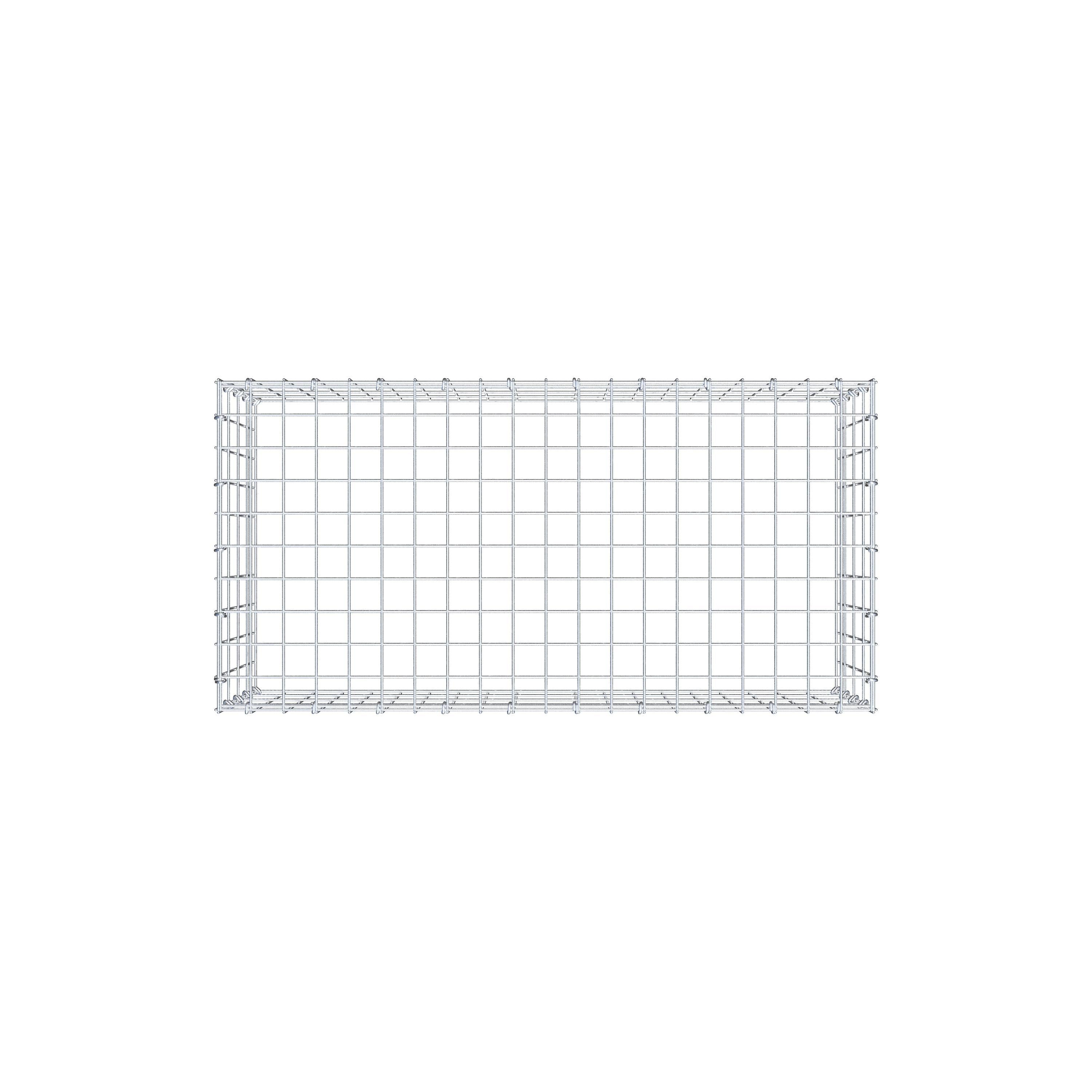 Monteret gabion type 3 100 cm x 40 cm x 50 cm (L x H x D), maskestørrelse 5 cm x 10 cm, C-ring