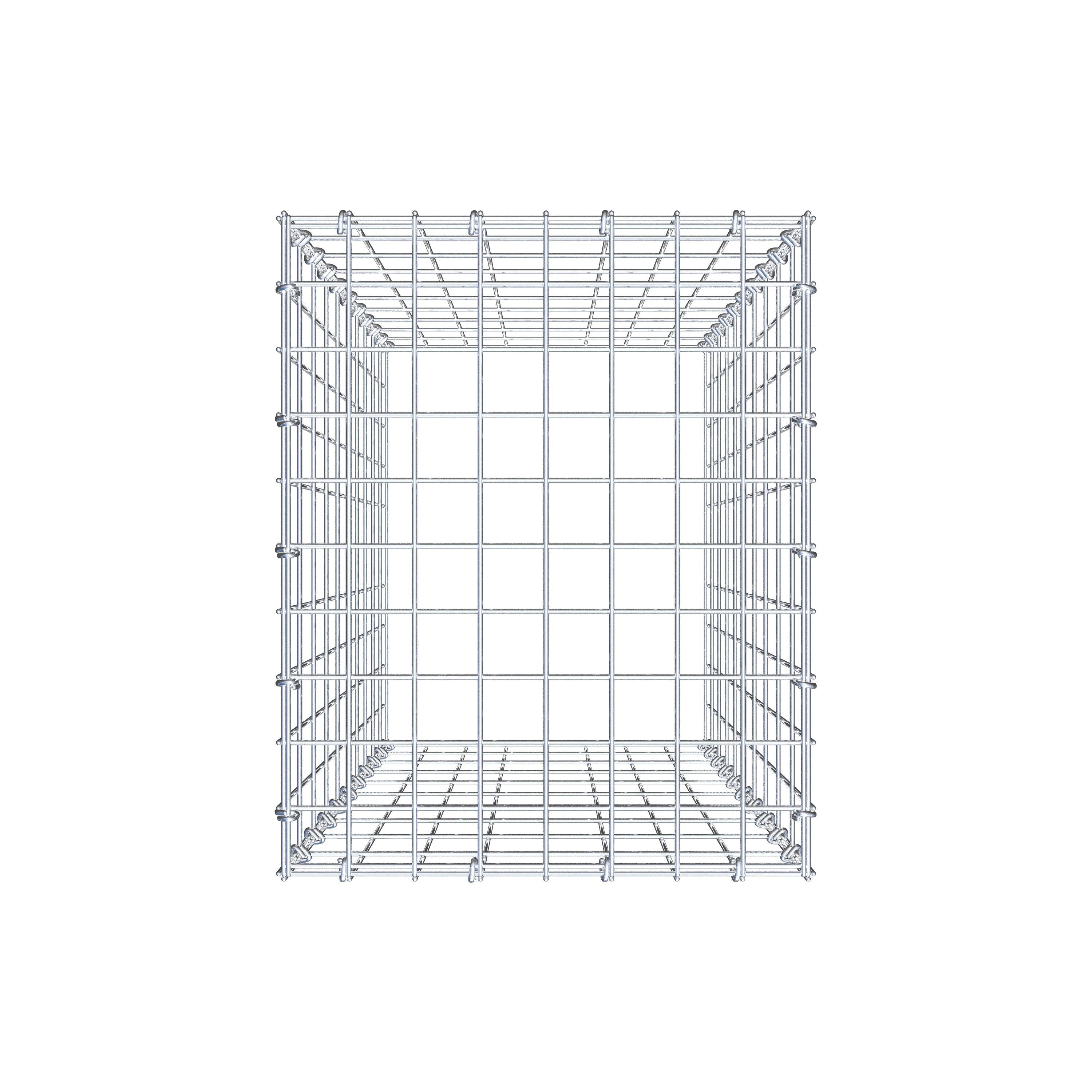 Monteret gabion type 3 100 cm x 40 cm x 50 cm (L x H x D), maskestørrelse 5 cm x 10 cm, C-ring