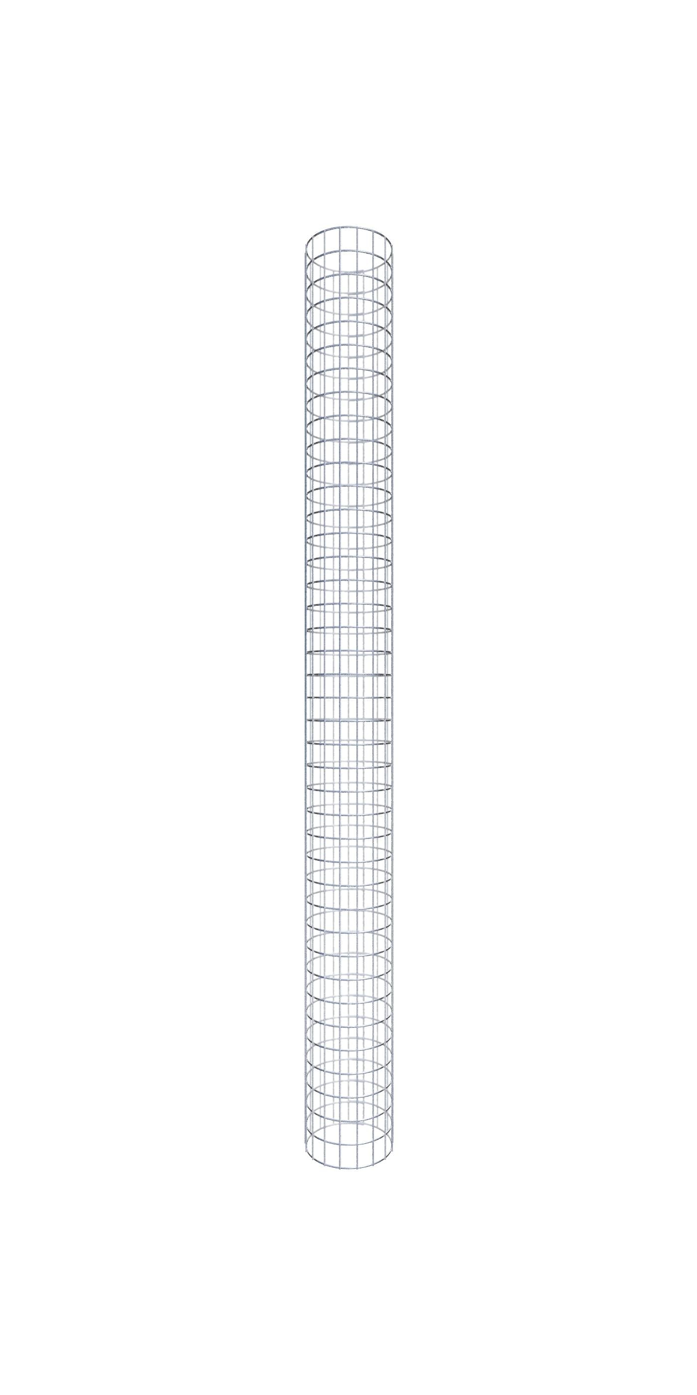 Schanskorfzuil, rond, thermisch verzinkt, 27 cm diameter, 200 cm hoogte, MW 5 cm x 10 cm