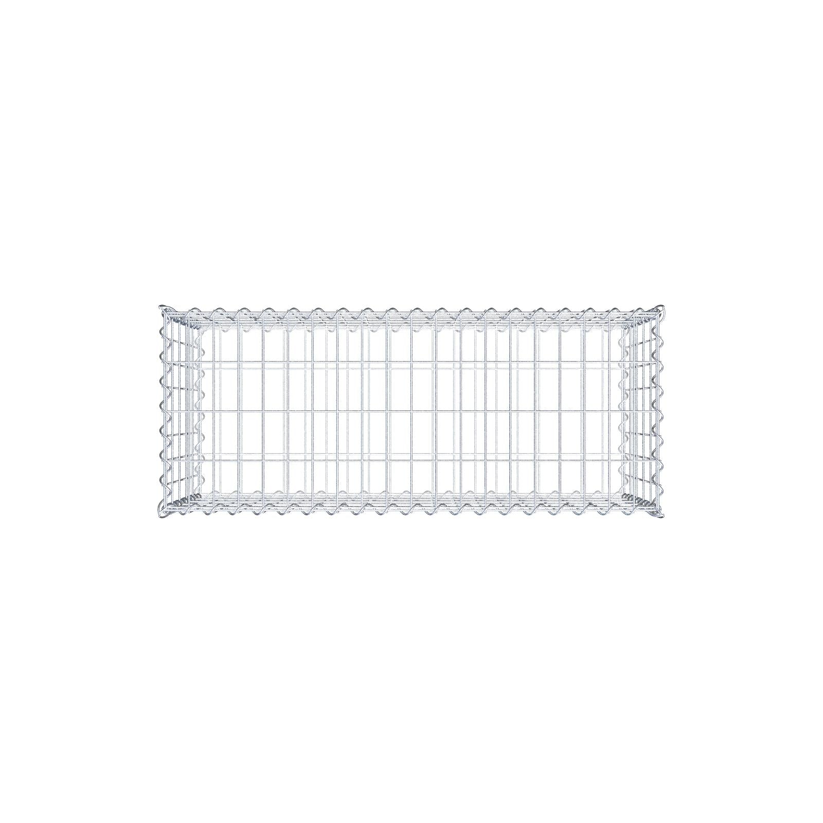 Set of 2 gabions 100 cm x 50 cm x 40 cm (L x H x D), mesh size 5 x 10 cm, spiral