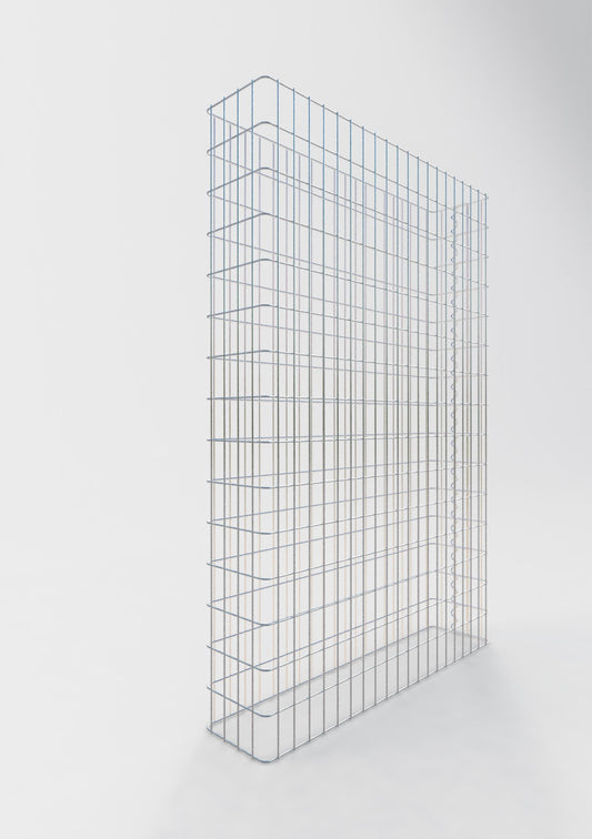 Schanskorfomheining lengte 102 cm, hoogte 200 cm, diepte 22 cm, maaswijdte 5 x 10 cm