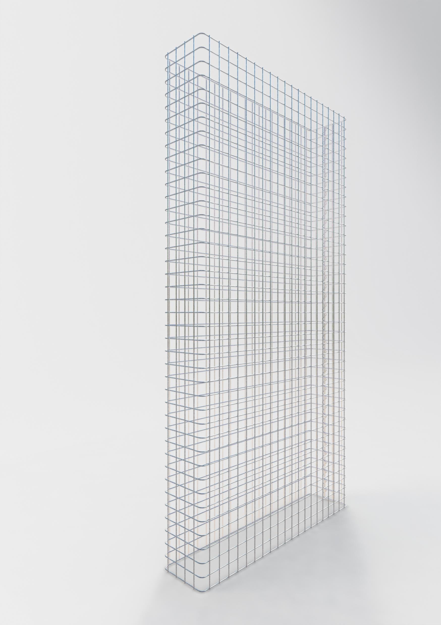 Clôture en gabion Longueur 102 cm, hauteur 160 cm, profondeur 22 cm, mailles 5 x 5 cm