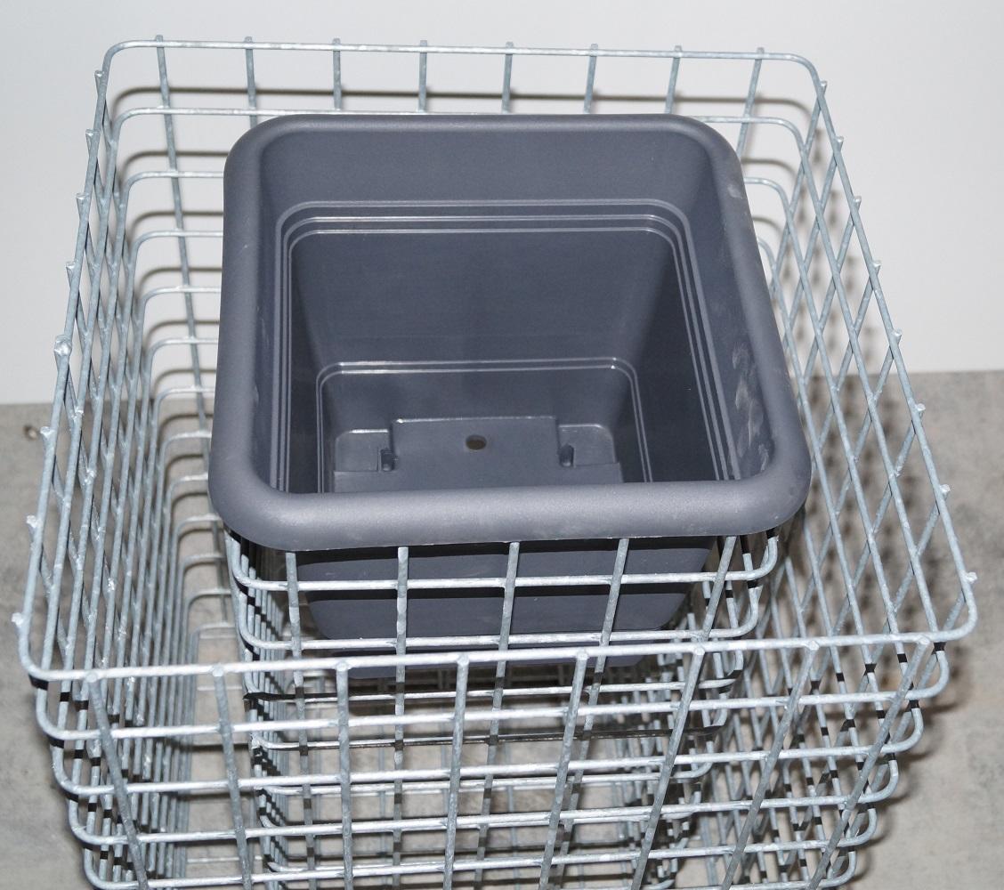 Columna de flores Altura 62 cm Base 42 x 42 cm MW 5 x 5 cm, galvanizado en caliente incl. maceta