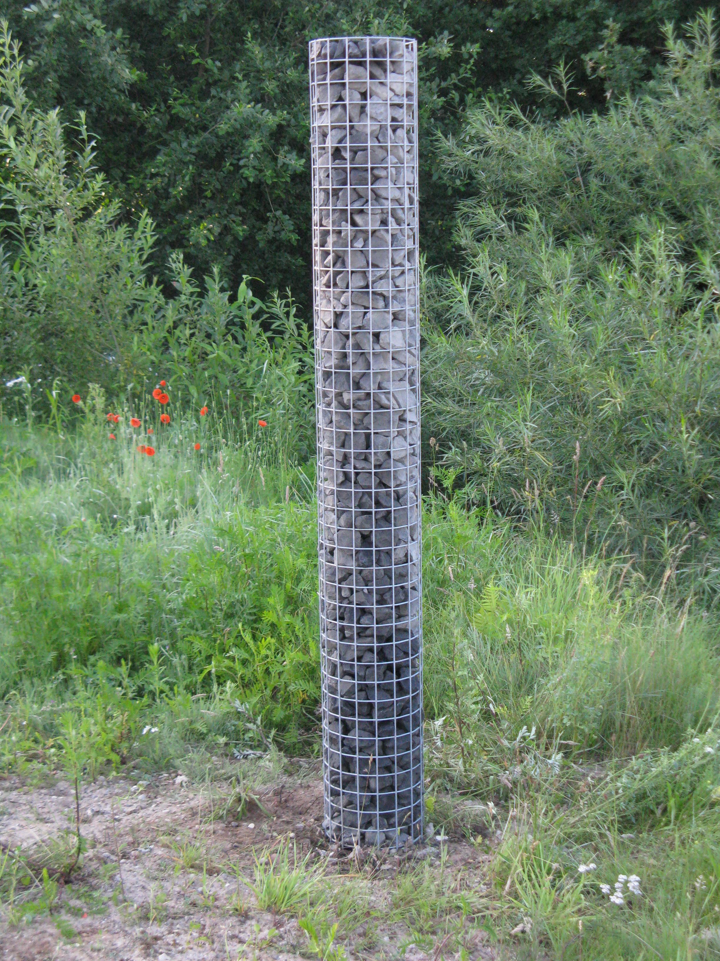 Columna de gaviones diámetro 37 cm MW 5 x 5 cm redonda