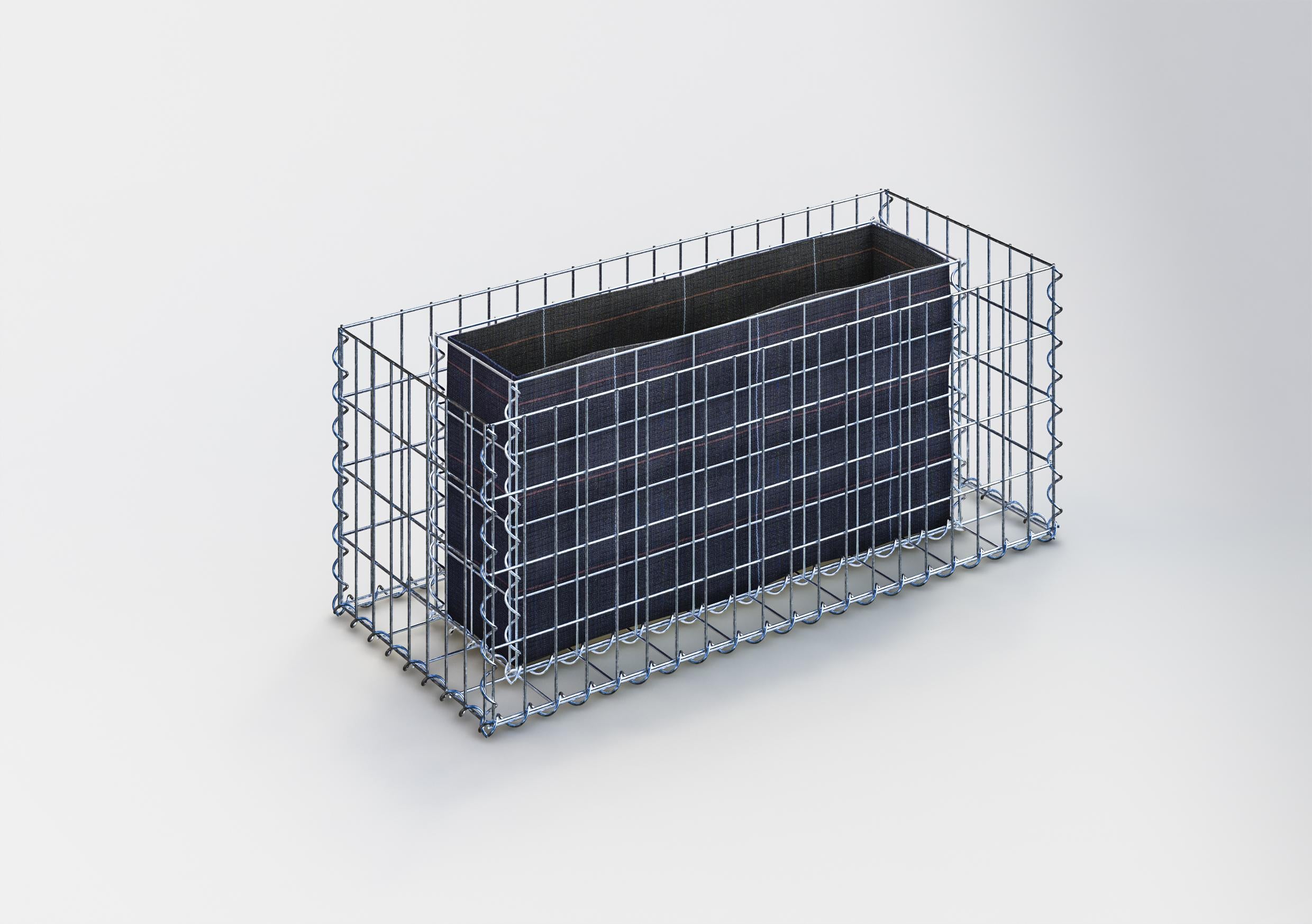 Rechthoekig verhoogd bed 100 cm x 40 cm x 40 cm (L x H x D), maaswijdte 5 x 10 cm, wanddikte 10 cm