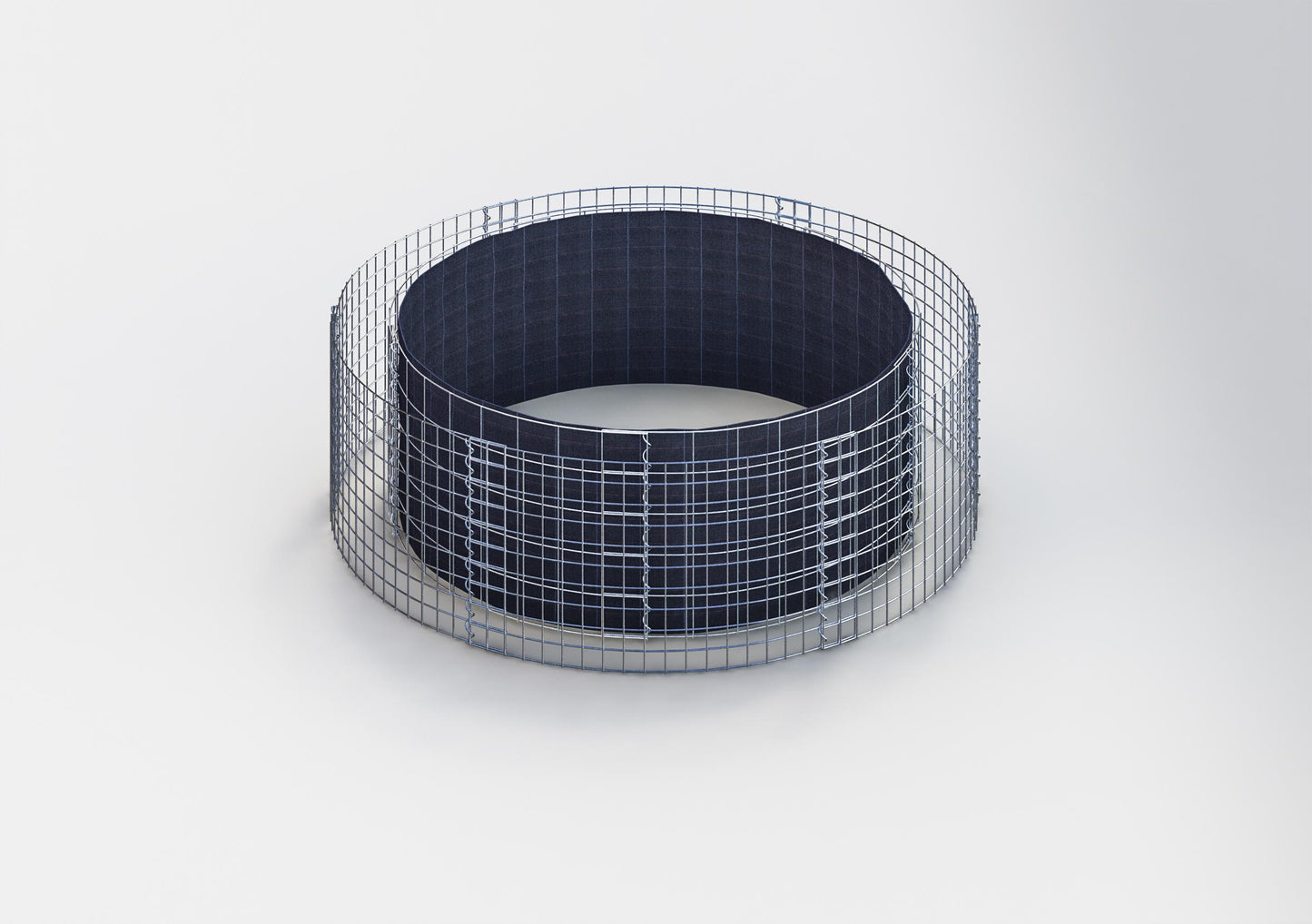 Round raised bed, outer diameter 172 cm, height 50 cm, mesh size 5 x 10 cm, wall thickness 15 cm