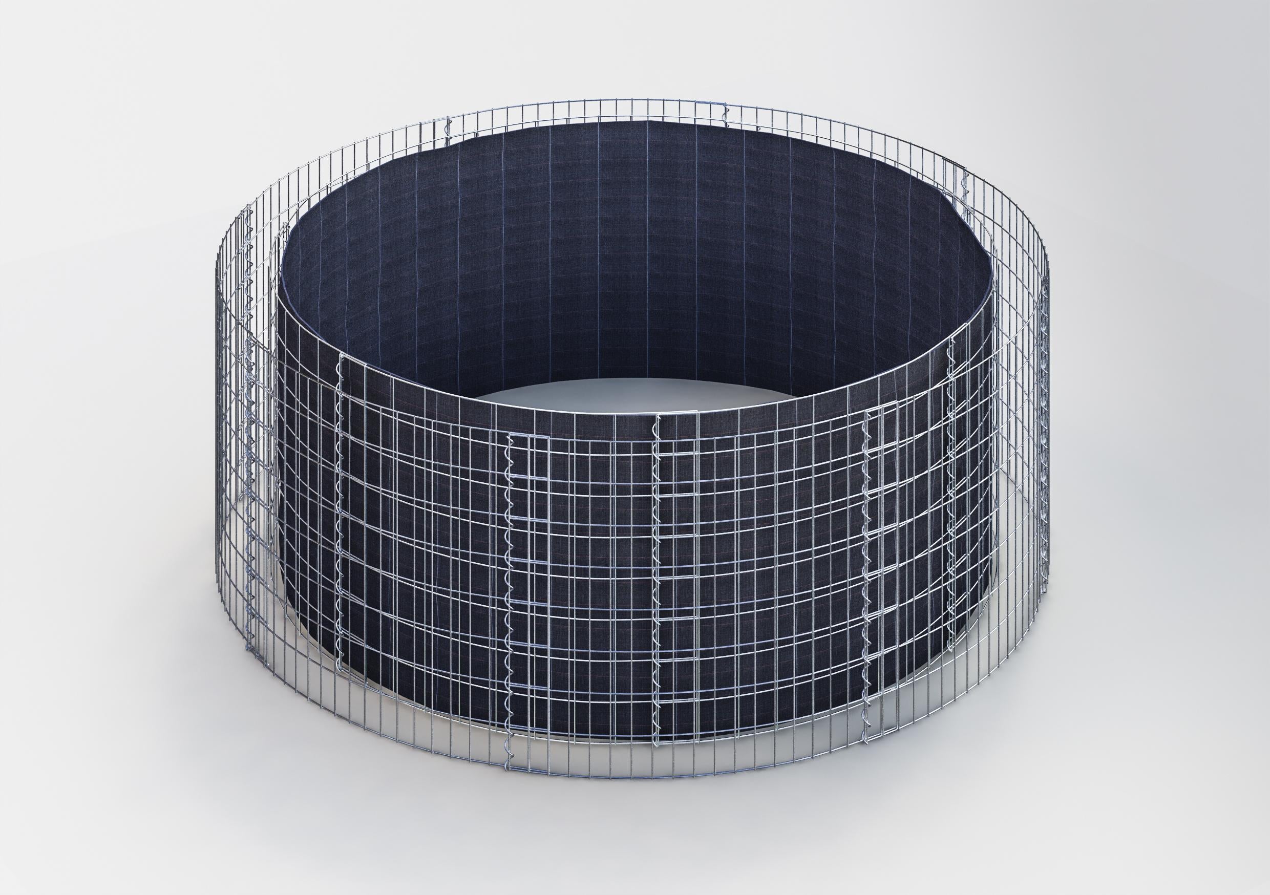 Raised bed round, outer diameter 232 cm, height 80 cm, mesh size 5 x 10 cm, wall thickness 15 cm