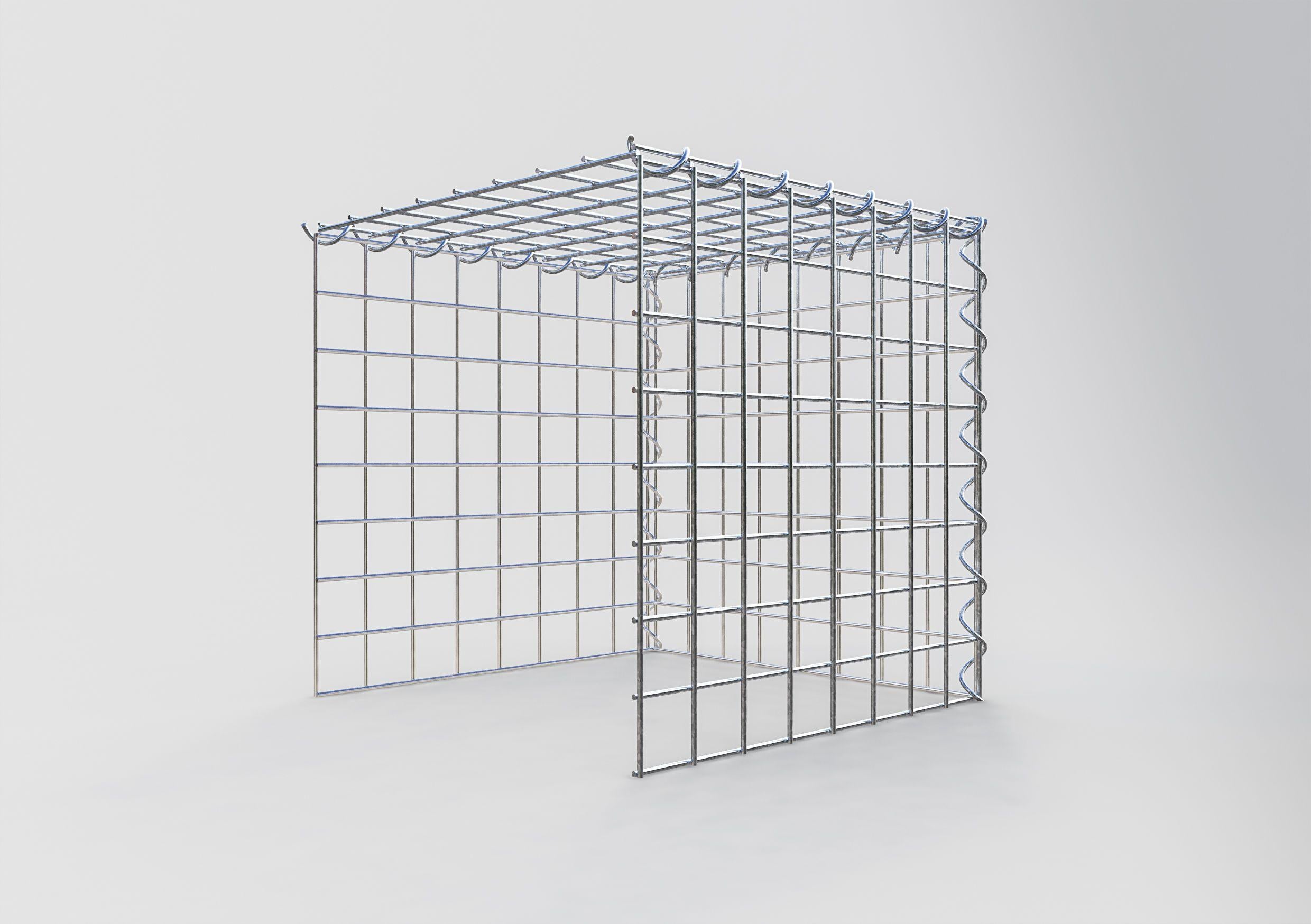 Add-on schanskorf type 4 40 cm x 40 cm x 40 cm (L x H x D), maaswijdte 5 cm x 5 cm, spiraalvormig