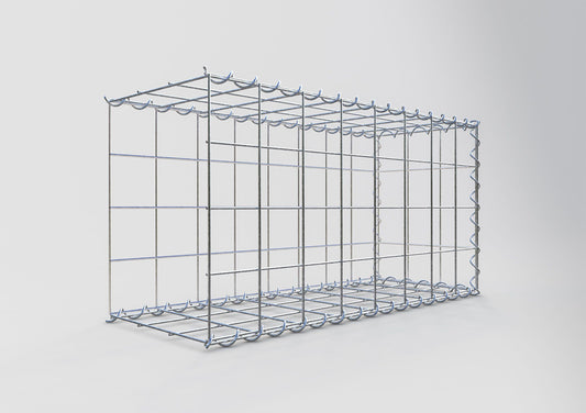 Opvokset gabion type 2 80 cm x 40 cm x 30 cm (L x H x D), maskestørrelse 10 cm x 10 cm, spiral