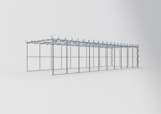 Gabion rapporté type 4 100 cm x 20 cm x 30 cm (L x H x P), mailles 10 cm x 10 cm, spirale