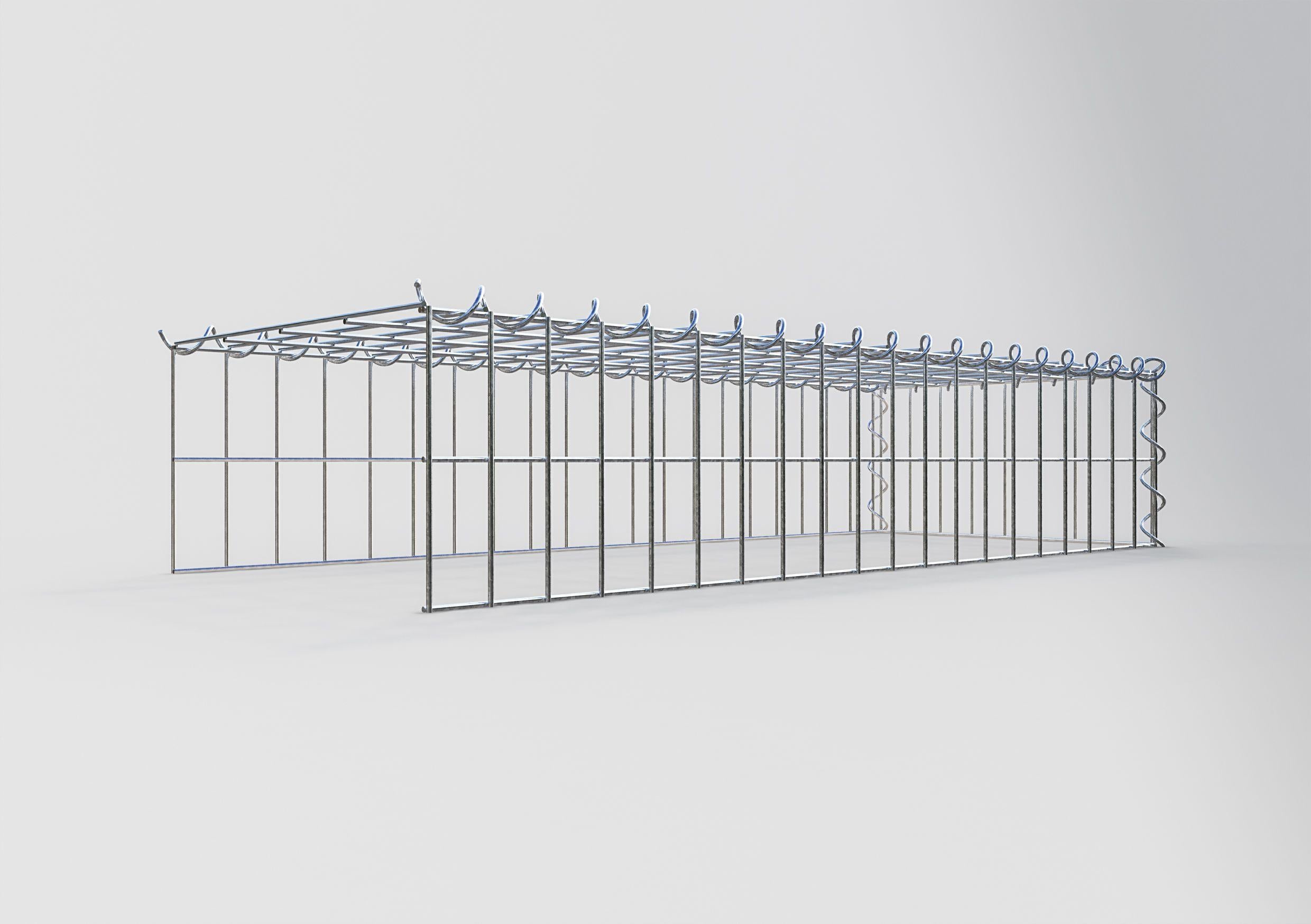 Gavión complementario tipo 4 100 cm x 20 cm x 40 cm (L x A x P), malla 5 cm x 10 cm, espiral