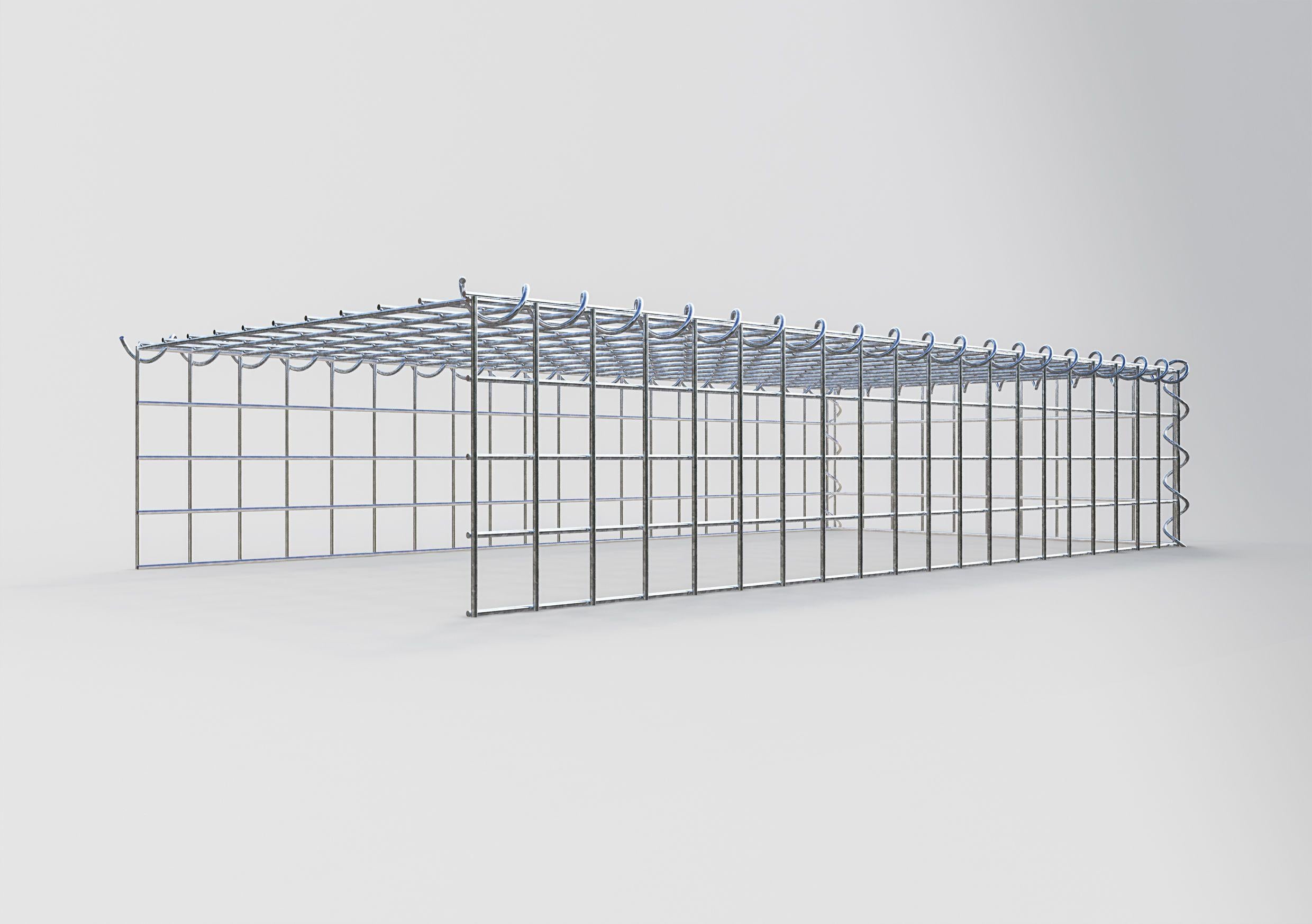 Gavión complementario tipo 4 100 cm x 20 cm x 50 cm (L x A x P), malla 5 cm x 5 cm, espiral