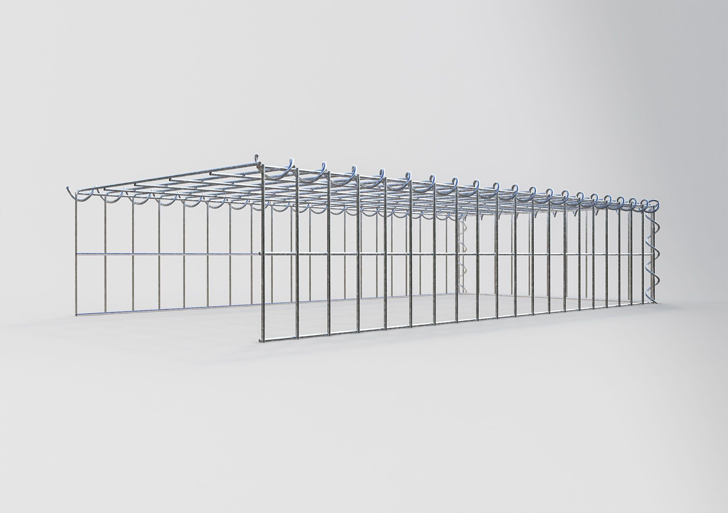 Gavión complementario tipo 4 100 cm x 20 cm x 50 cm (L x A x P), malla 5 cm x 10 cm, espiral