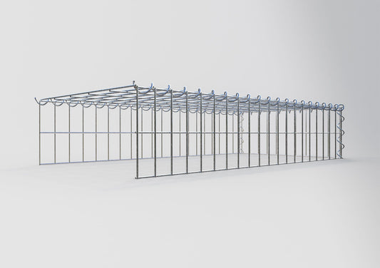 Gabião Tipo 4 100 cm x 20 cm x 50 cm (C x A x P), malhagem 5 cm x 10 cm, espiral