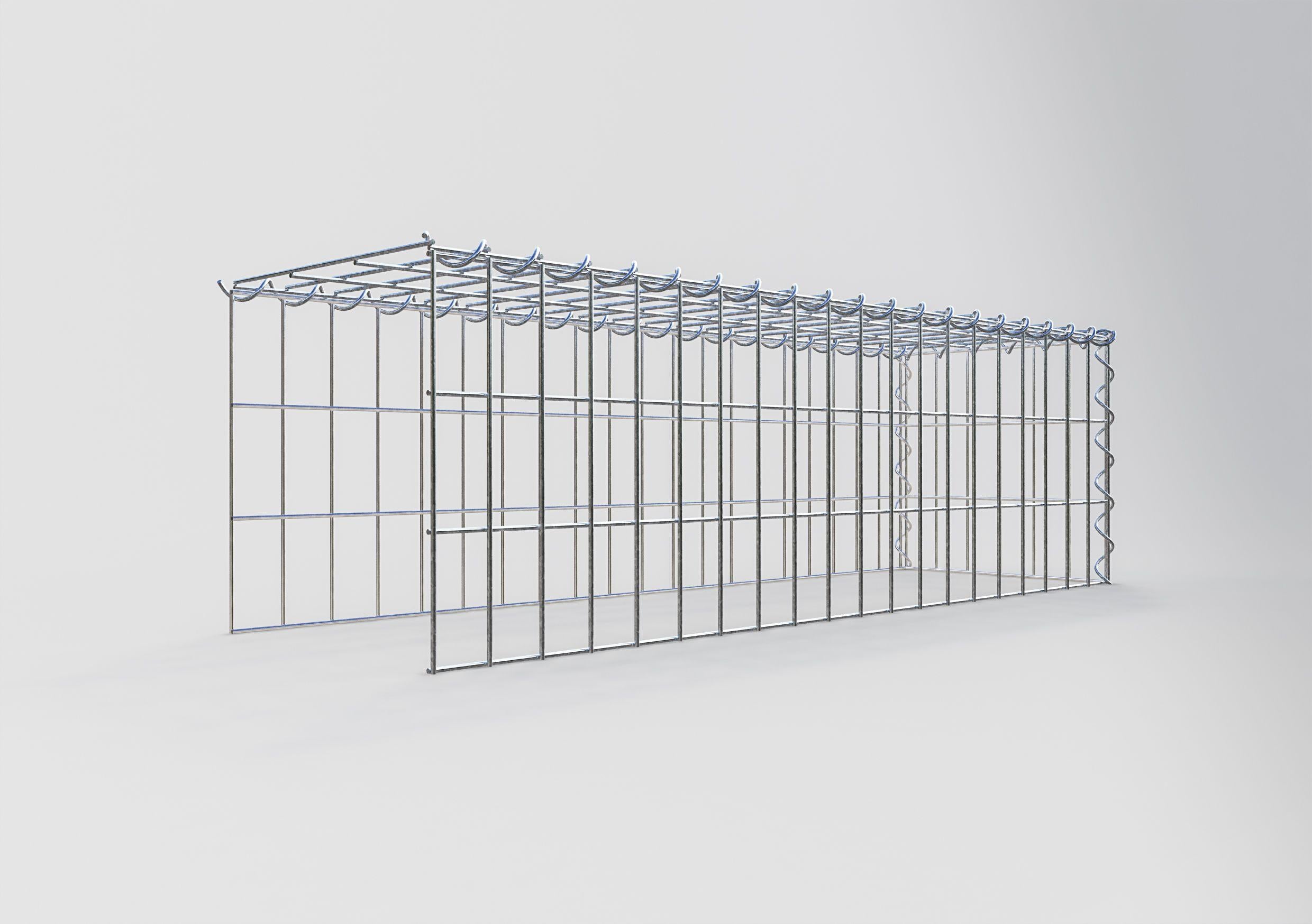 Gavión complementario tipo 4 100 cm x 30 cm x 30 cm (L x A x P), malla 5 cm x 10 cm, espiral