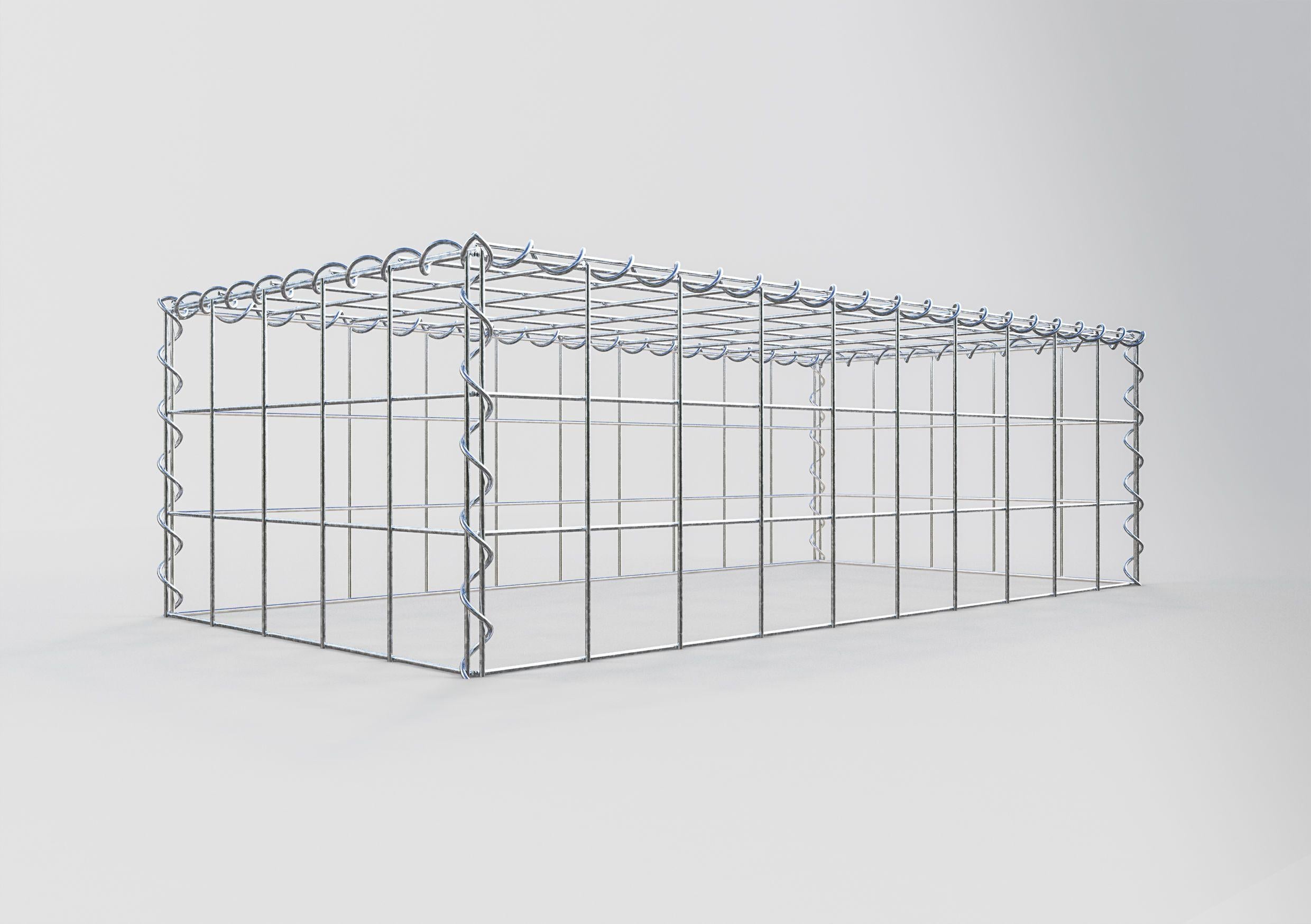 Gabbione aggiuntivo tipo 3 100 cm x 30 cm x 50 cm (L x A x P), maglia 10 cm x 10 cm, spirale