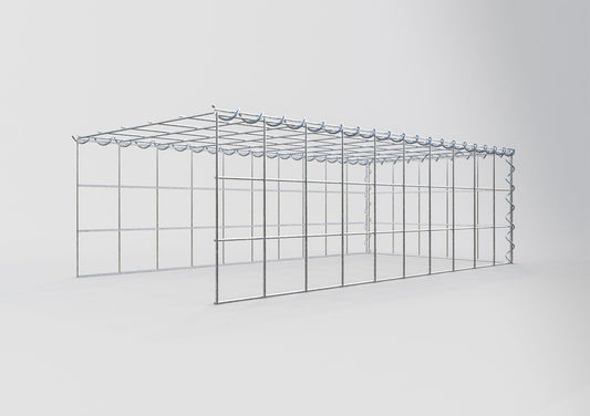 Gabion rapporté type 4 100 cm x 30 cm x 50 cm (L x H x P), mailles 10 cm x 10 cm, spirale