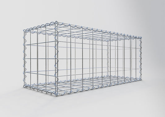 Gabion 100 cm x 40 cm x 40 cm (L x H x P), mailles 10 cm x 10 cm, spirale