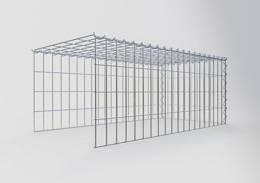 Extra gabion typ 4 100 cm x 40 cm x 50 cm (L x H x D), maskstorlek 5 cm x 10 cm, spiral