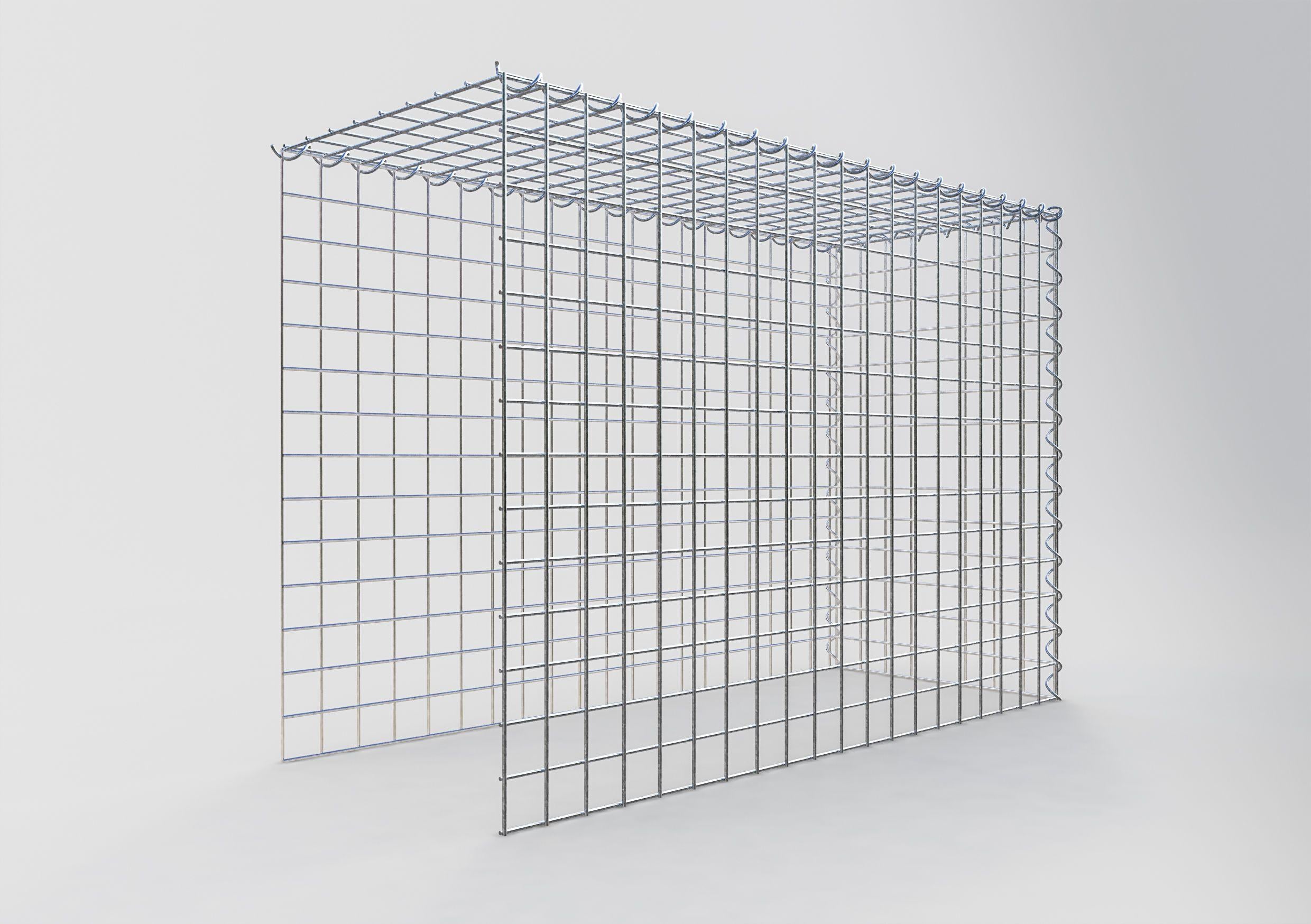 Gabion rapporté type 4 100 cm x 70 cm x 40 cm (L x H x P), mailles 5 cm x 5 cm, spirale