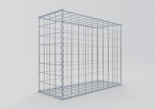 Gabion 100 cm x 80 cm x 40 cm (L x H x D), maskestørrelse 10 cm x 10 cm, spiral