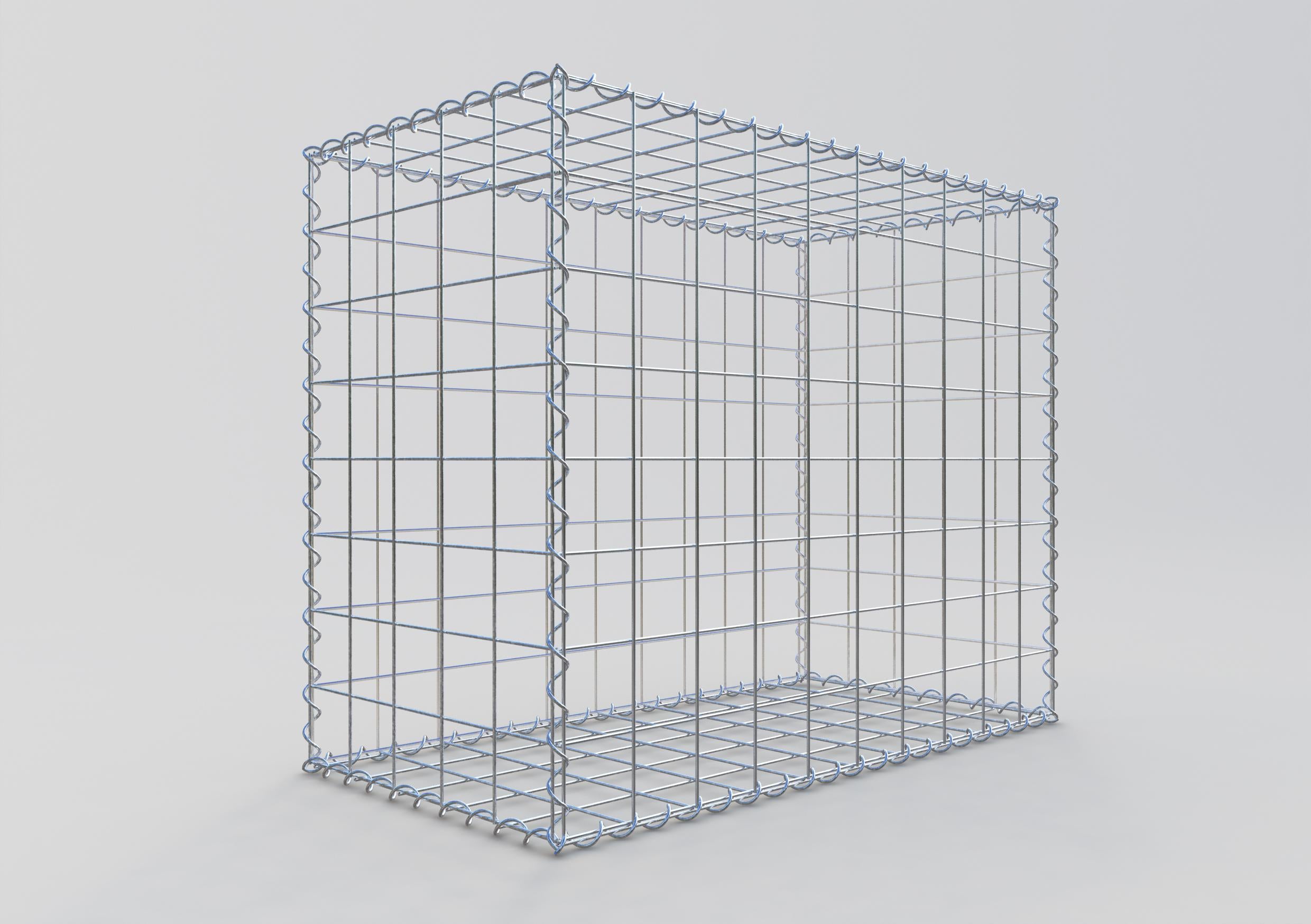 Gavión 100 cm x 80 cm x 50 cm (L x A x P), luz de malla 10 cm x 10 cm, en espiral