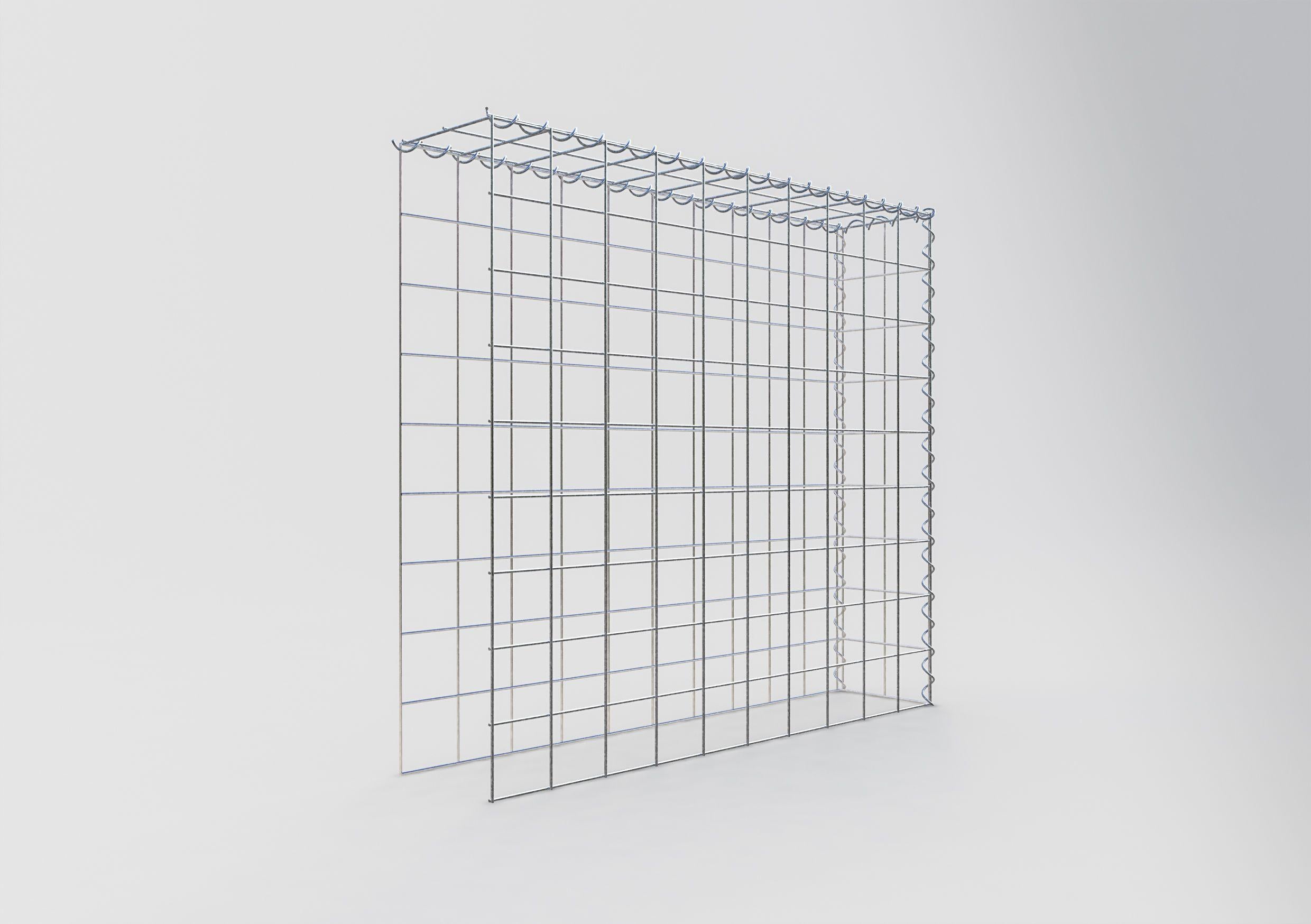 Gabion rapporté type 4 100 cm x 90 cm x 20 cm (L x H x P), mailles 10 cm x 10 cm, spirale