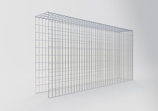 Gabion rapporté type 4 200 cm x 100 cm x 30 cm (L x H x P), mailles 5 cm x 10 cm, spirale