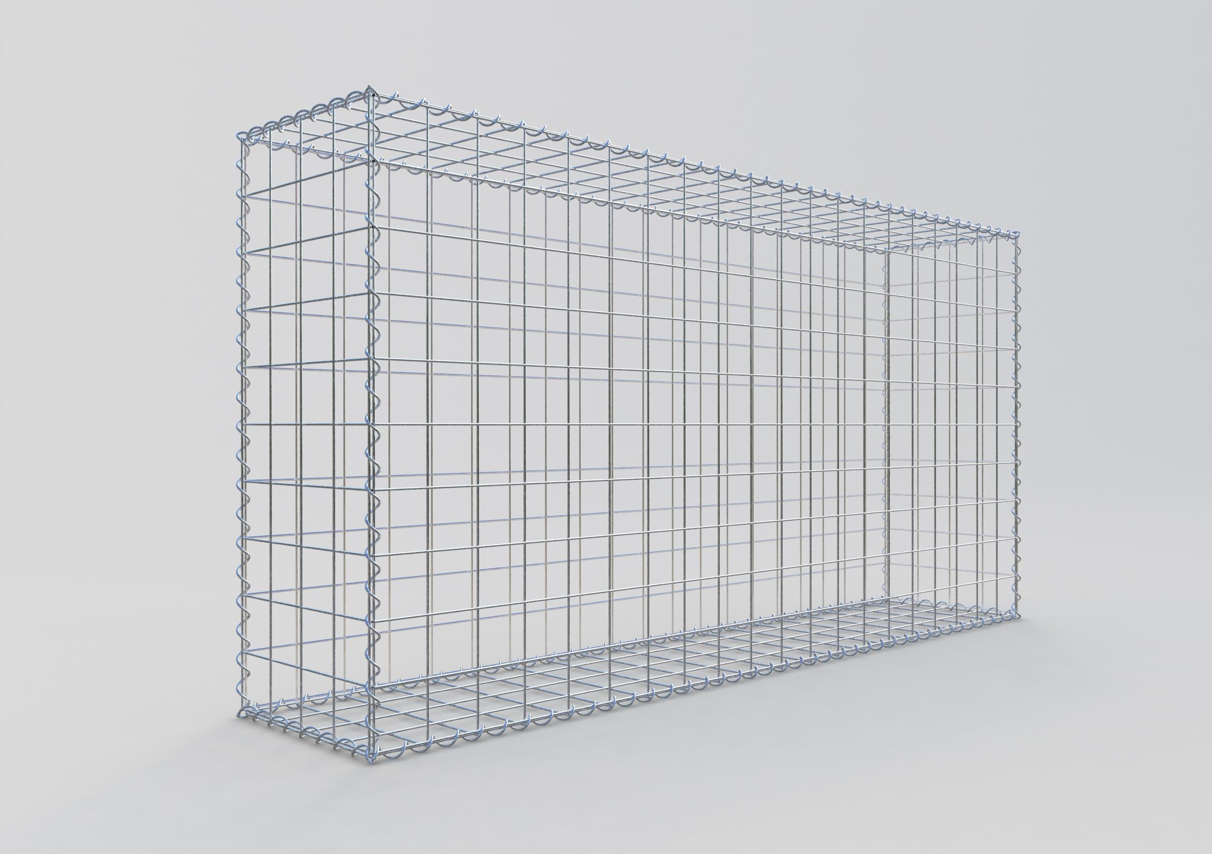 Gavión 200 cm x 100 cm x 40 cm (largo x alto x fondo), malla 10 cm x 10 cm, en espiral