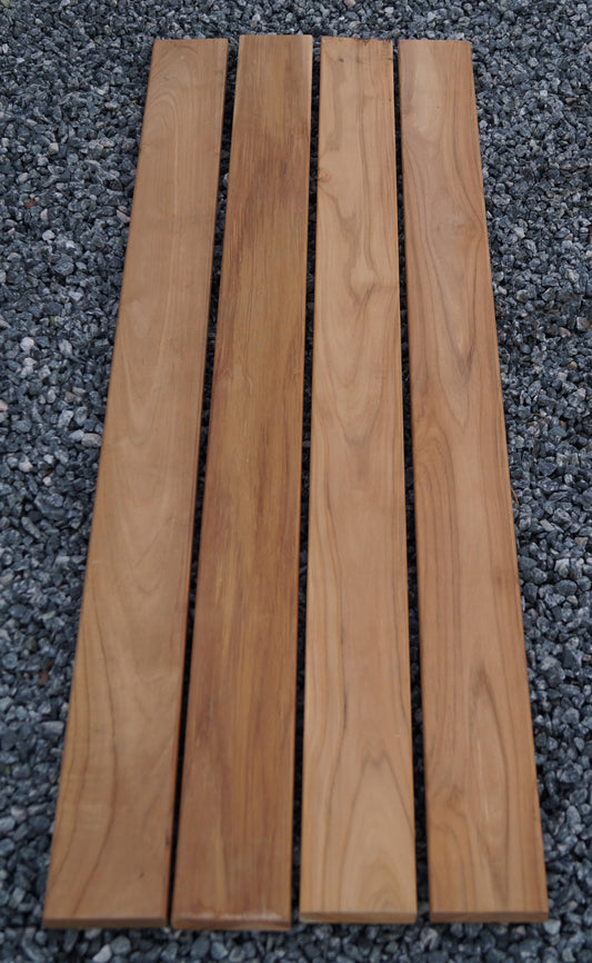 Gartenbank 2 Gabionen TEAK MW 5 x 5 cm