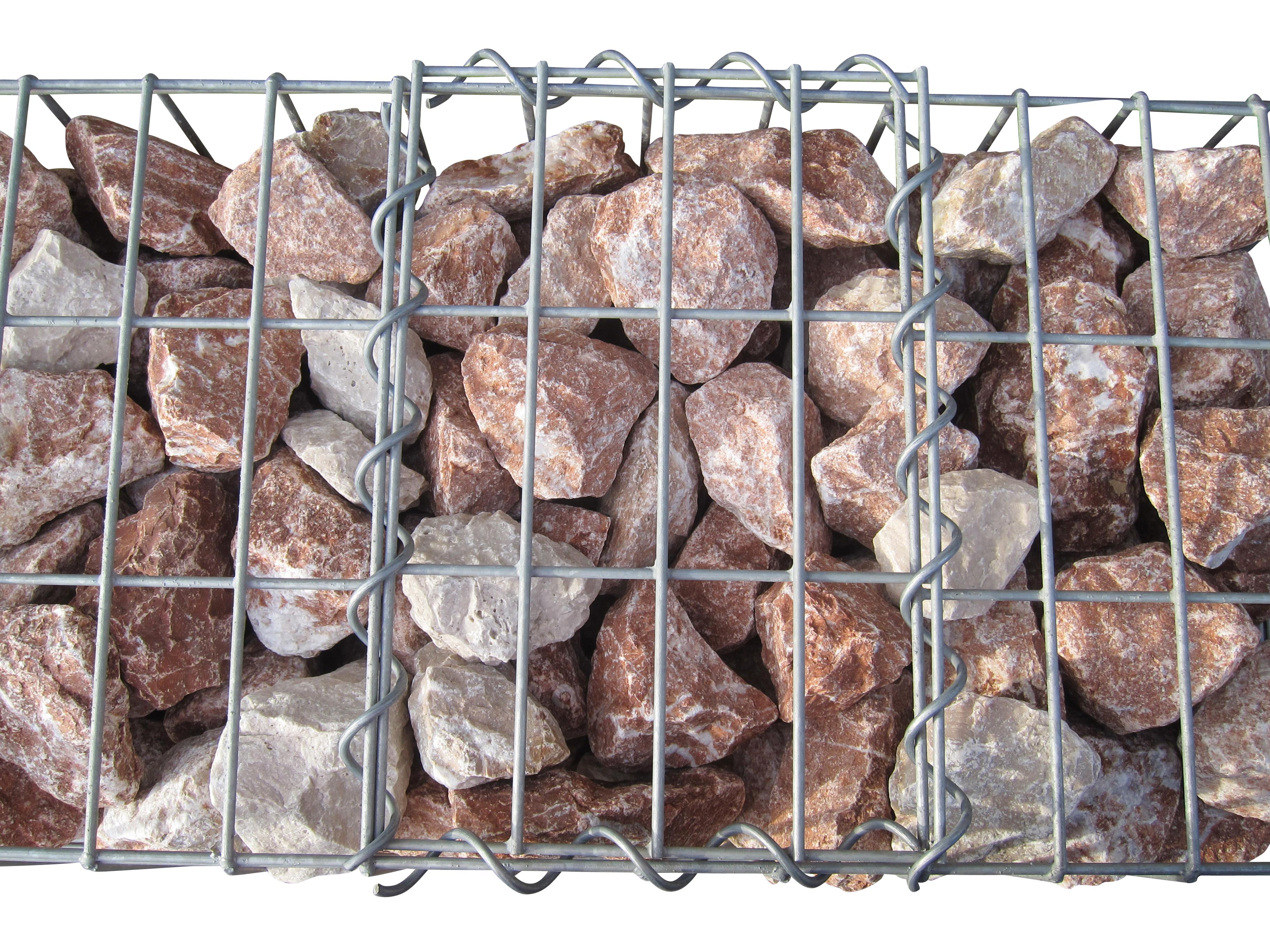 Gabião galvanizado a quente 102 cm x 32 cm x 32 cm, malhagem 5 cm x 10 cm, totalmente soldado