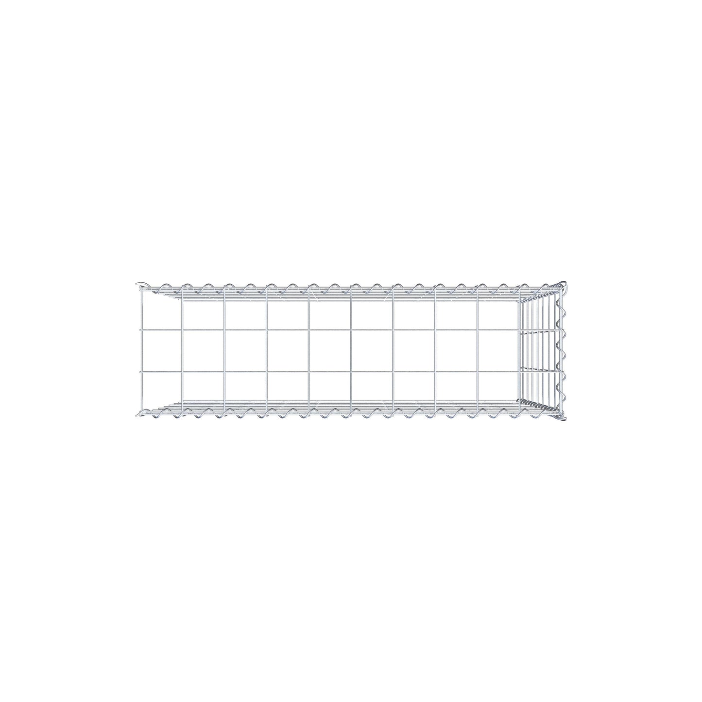 Gabion rapporté type 4 100 cm x 80 cm x 30 cm (L x H x P), mailles 10 cm x 10 cm, spirale