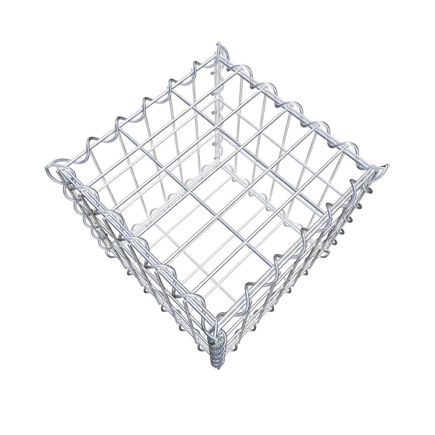 Gabion 30 cm x 30 cm x 30 cm (L x H x P), mailles 5 cm x 10 cm, spirale