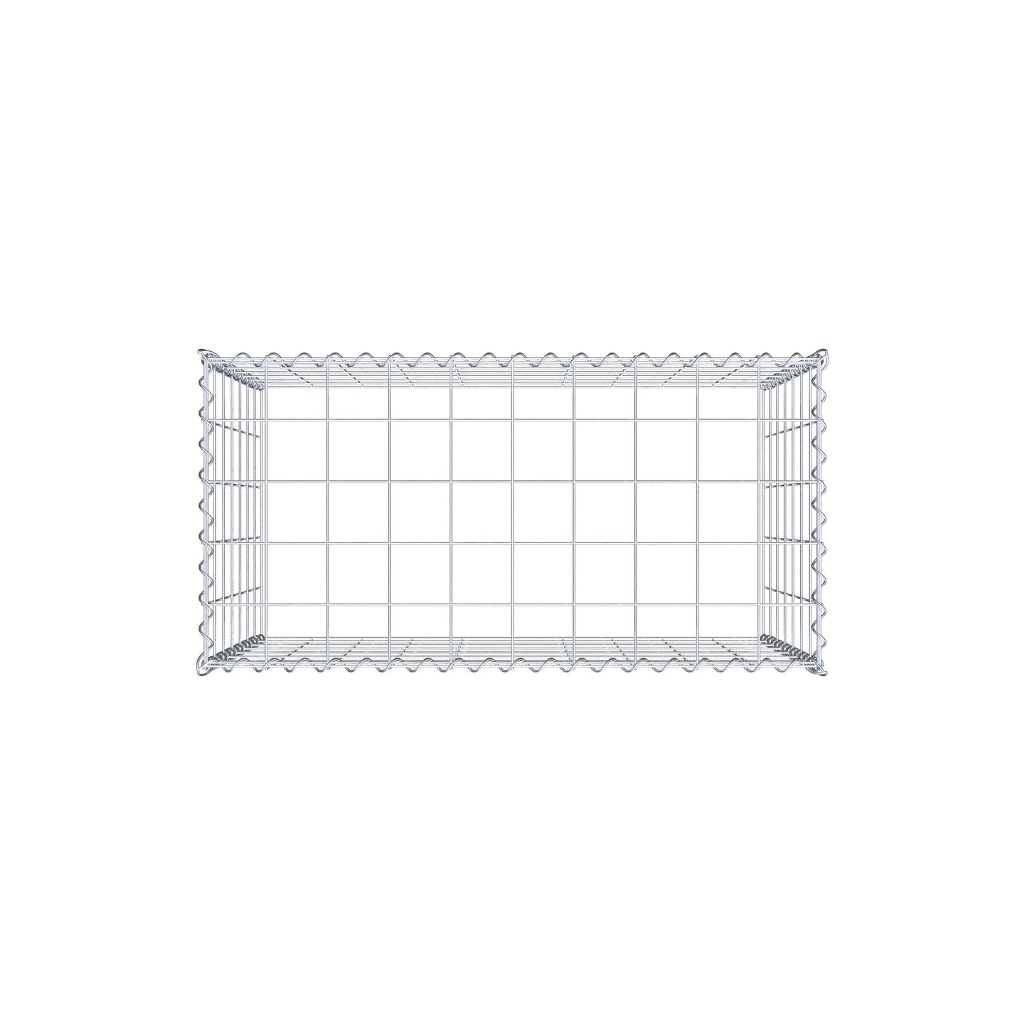 Opvokset gabion type 3 100 cm x 70 cm x 50 cm (L x H x D), maskestørrelse 10 cm x 10 cm, spiral
